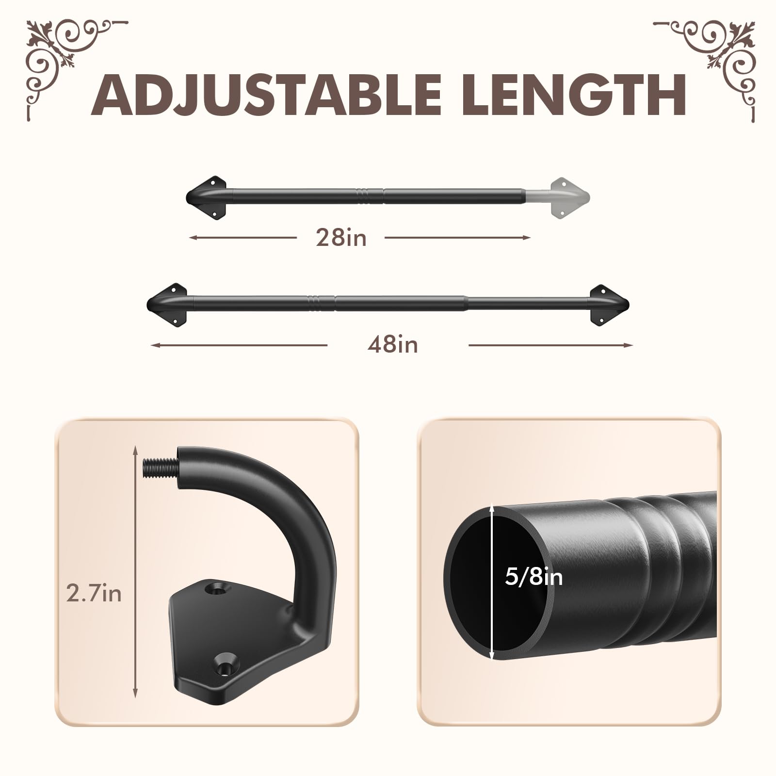 KIWDZFU LKI0820A124 Curtain-Rods - View #6