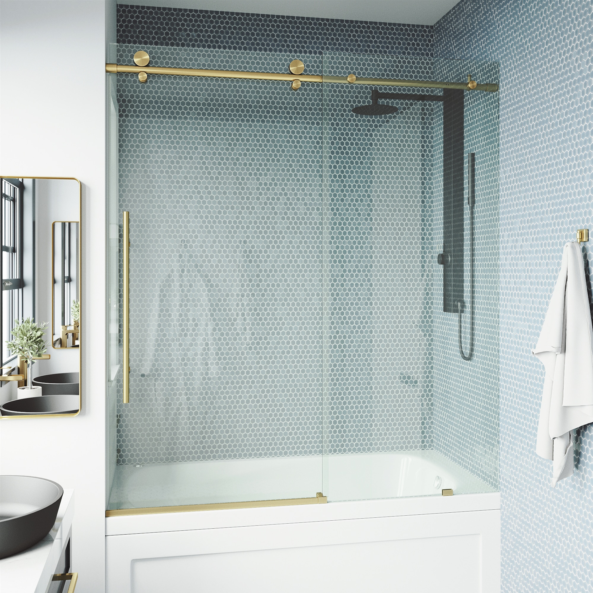 VIGO VG6021MGCL6066 Bathtub-Doors - View #5