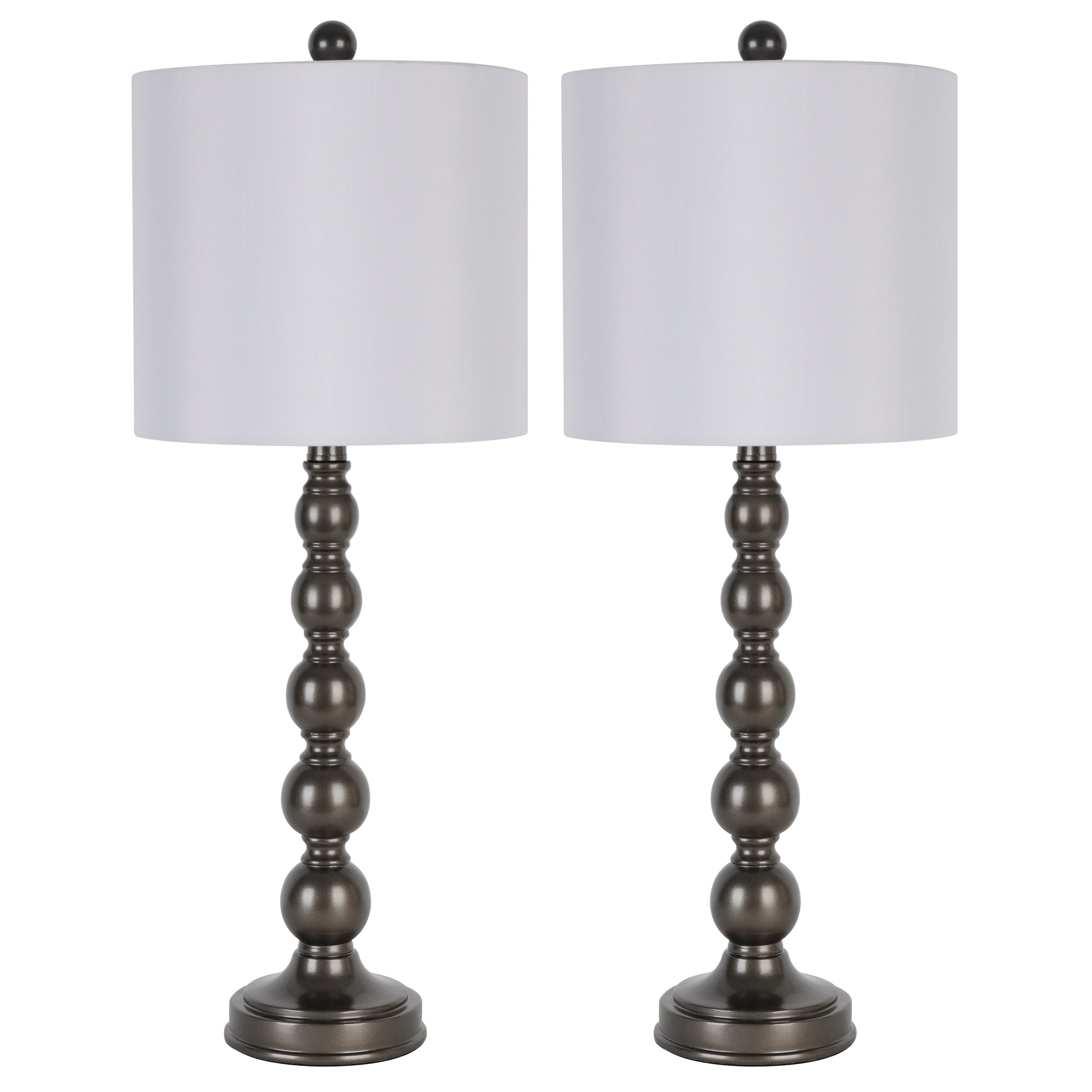 Decor Therapy Transitional Medium Base (e-26) Lamp Set with White ...