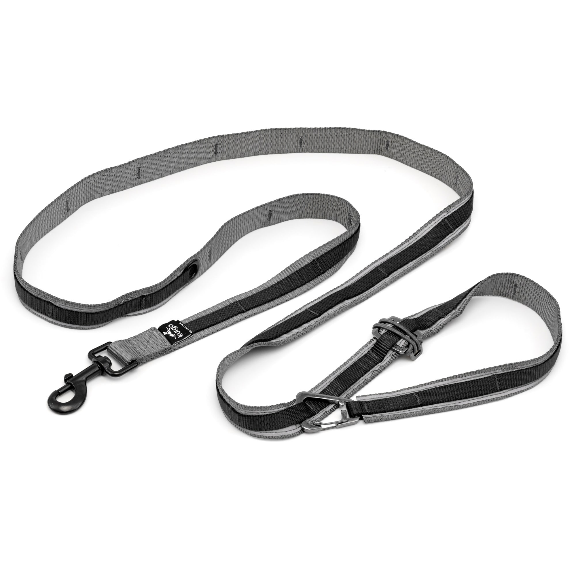 Kurgo  2 Quantum Dog Leash Black 6 ft. Long 1 in. Wide