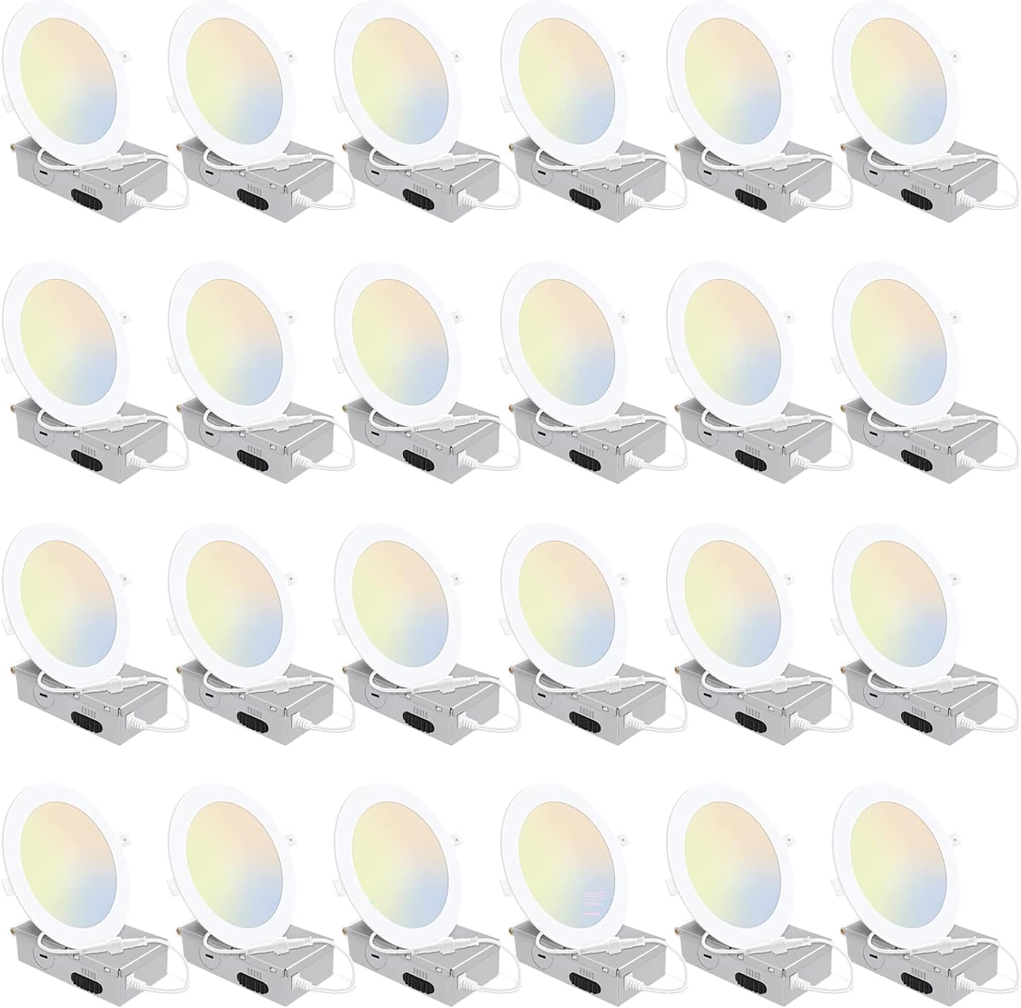 Energetic Lighting E2DLS6-82765-24P E2DLS White 1050 -Lumens Switchable white Round Dimmable LED Canless Wet rated Recessed Downlight