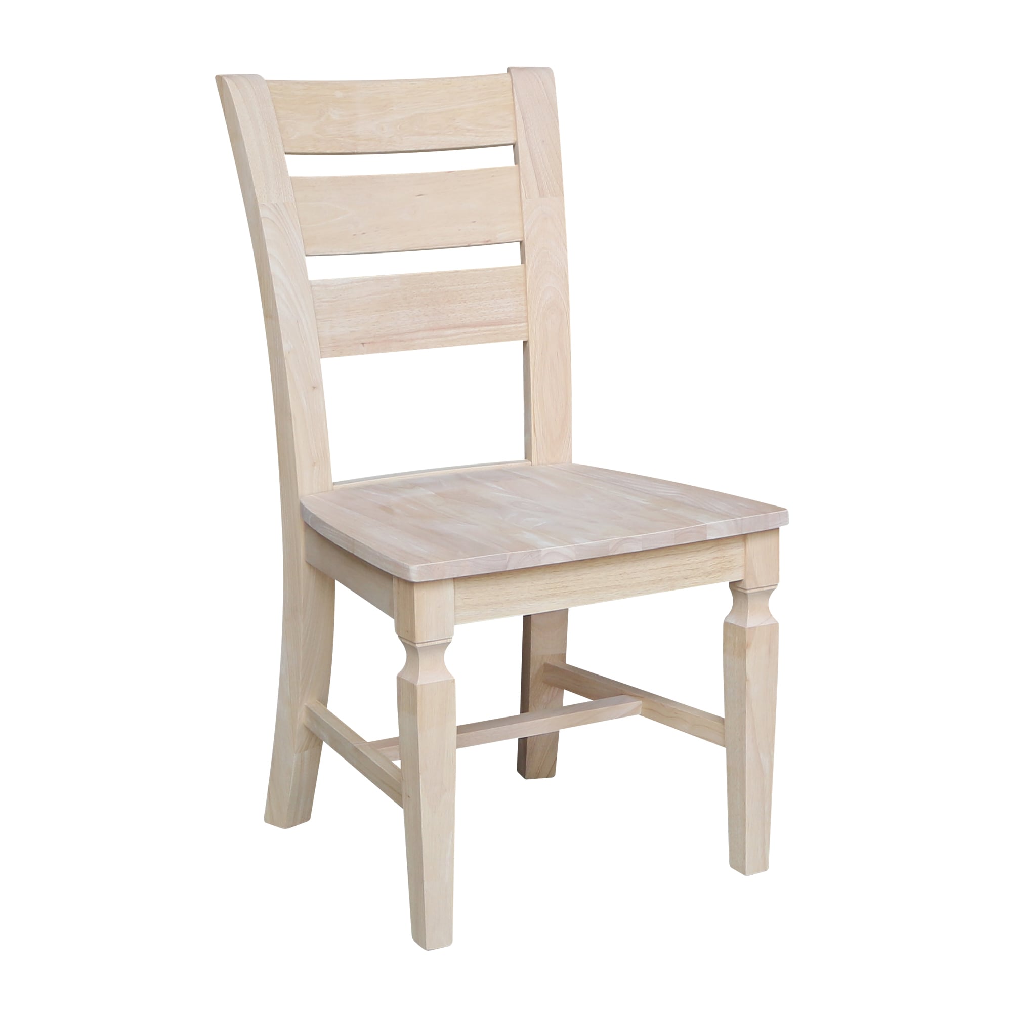 Vista Unfinished Solid Parawood High Ladderback Chair Set