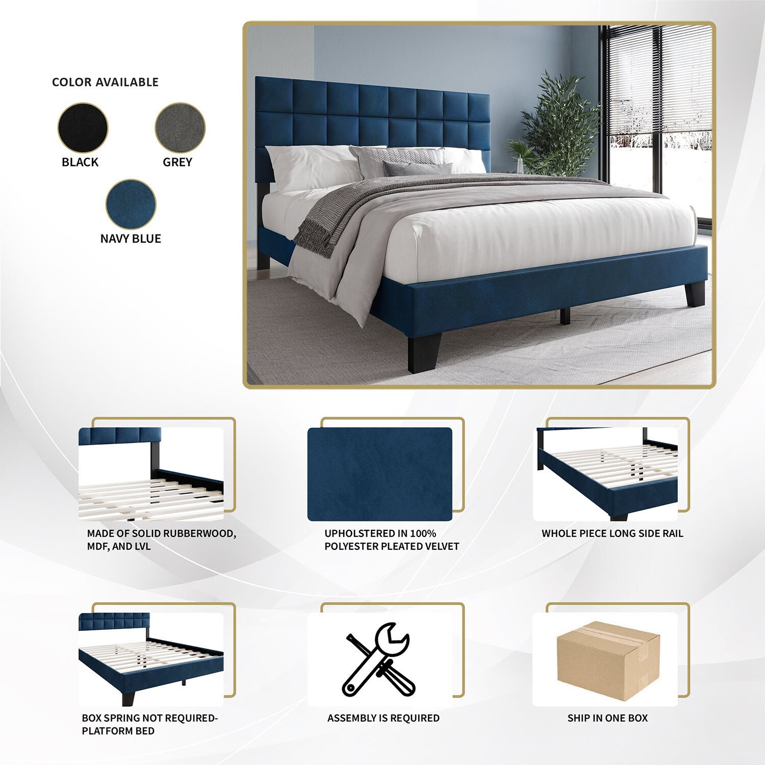 CasePiece C8542QPL-BK-VV beds - View #9