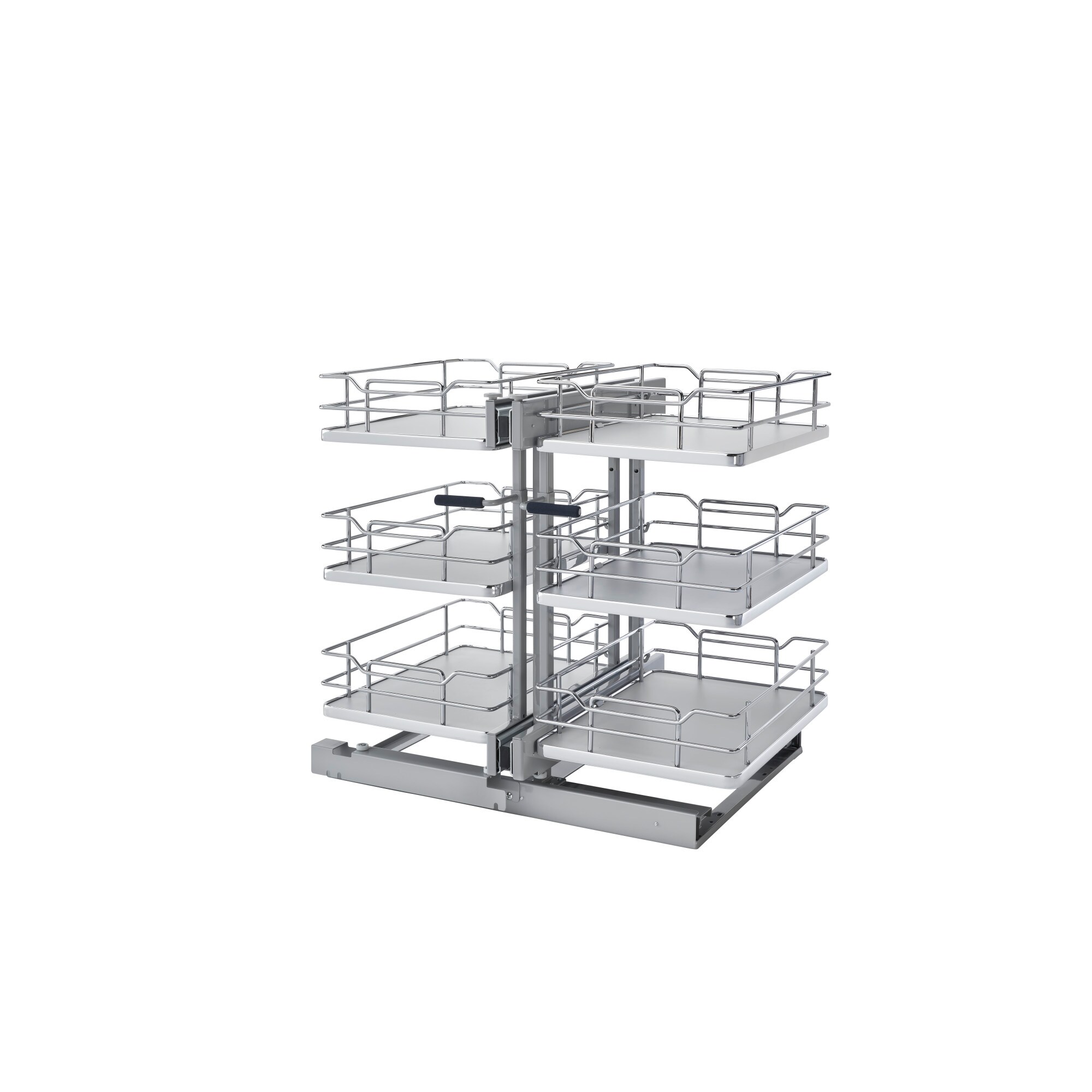 Rev-A-Shelf 53PSP3-18SC-GR 32.25-in W x 24-in H 2-Tier Cabinet-mount Metal Soft Close Sliding Shelf Kit