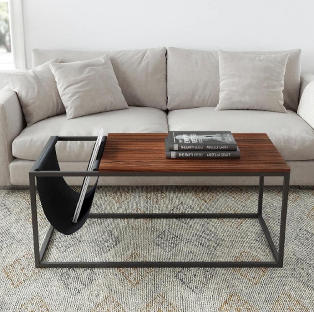 ZAKLOOP WU02746819 Modern Wood Brown Asian hardwood 21-in W x 18-in H Coffee Table