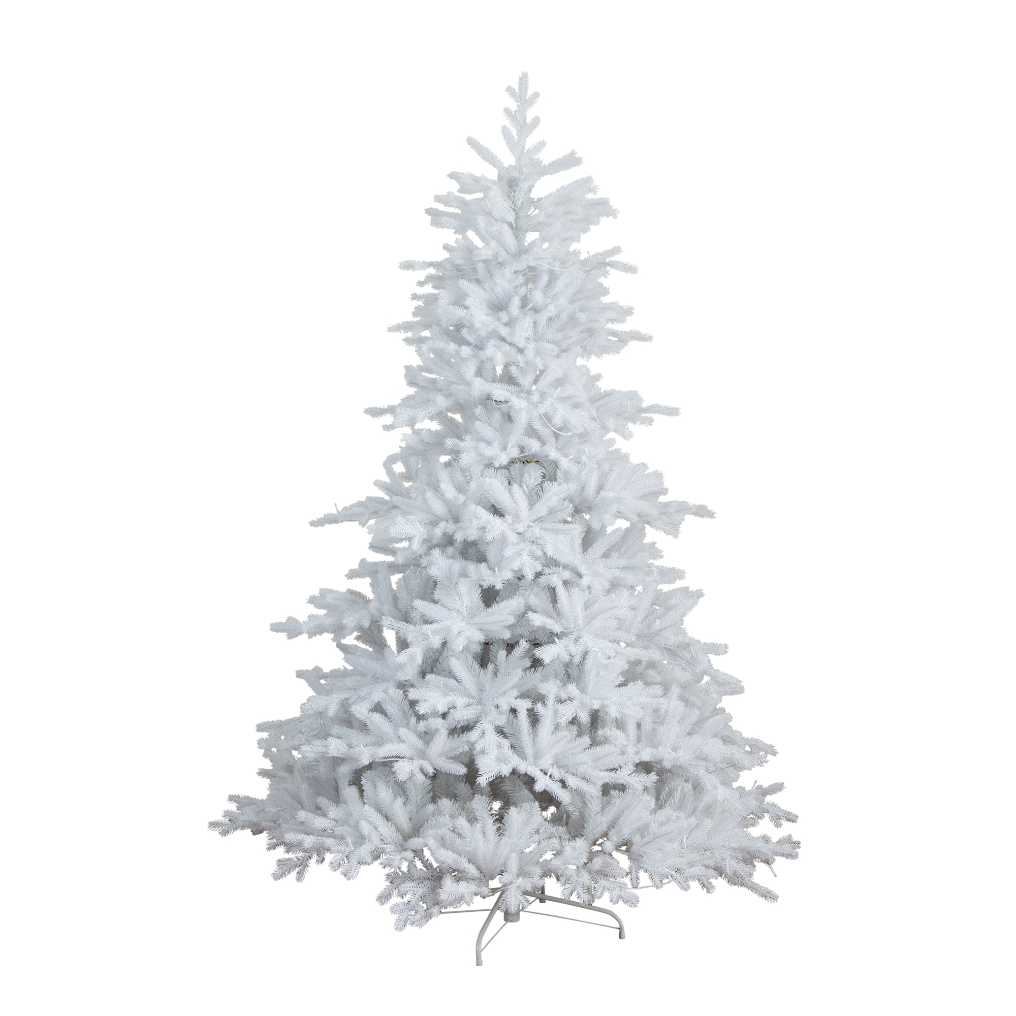 Nearly Natural T4802 7-ft Spruce Pre-lit White Artificial Christmas Tree with Multicolor LED Lights