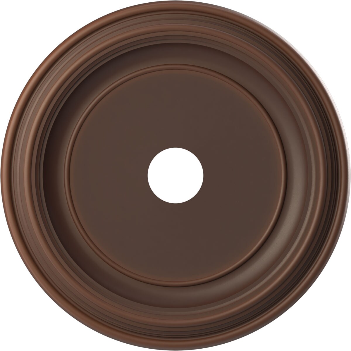 Ekena Millwork CMP22TRDRU Traditional Thermoformed 22-in W x 22-in L Traditional Painted Universal Aged Metallic Rust PVC Whole Ceiling Medallion