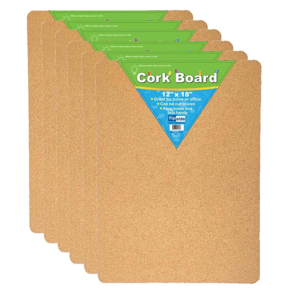 Flipside 12-in W x 12-in H Cork Bulletin Board in the Dry Erase & Bulletin  Boards department at