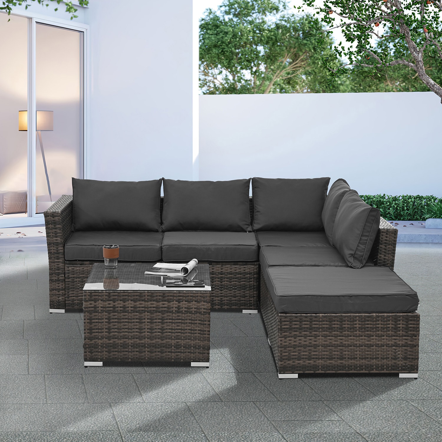 SINOFURN SYB790011GY Patio-Sofas-Daybeds - View #2