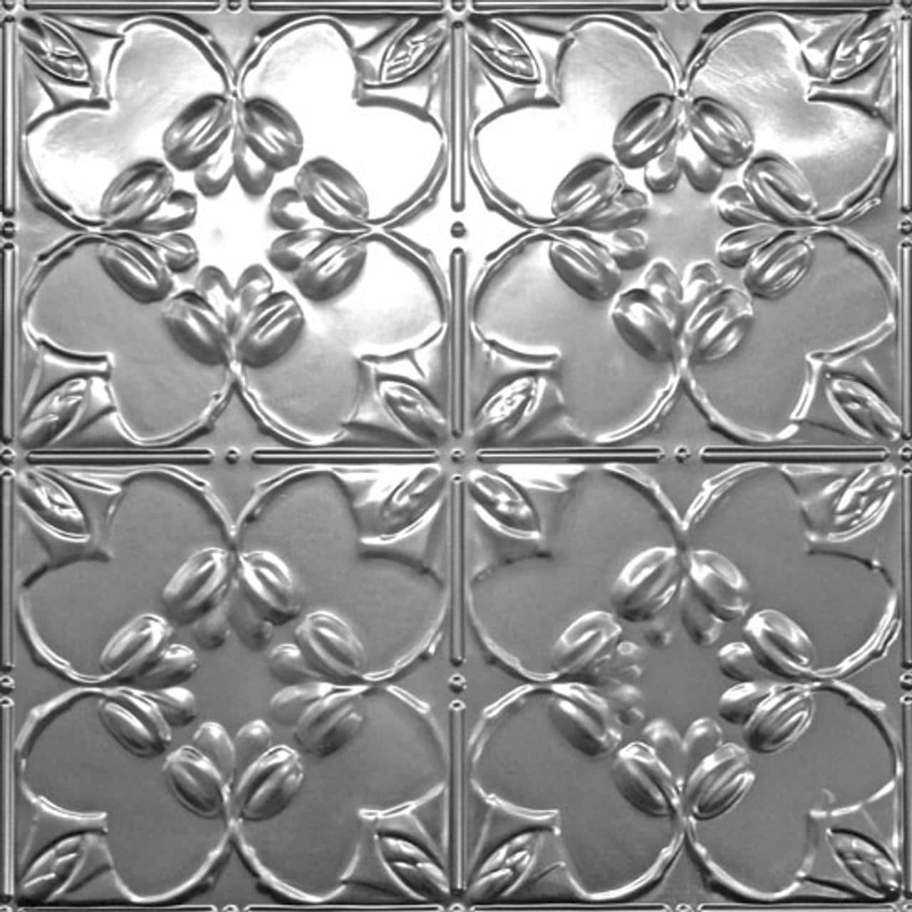 From Plain to Beautiful in Hours SK302-STE-24X24-N-6 2-ft x 2-ft Lilac Steel (Unfinished) Steel Surface-mount Ceiling Tile ( 6 -Pack, 24-Sq. Feet / Case )