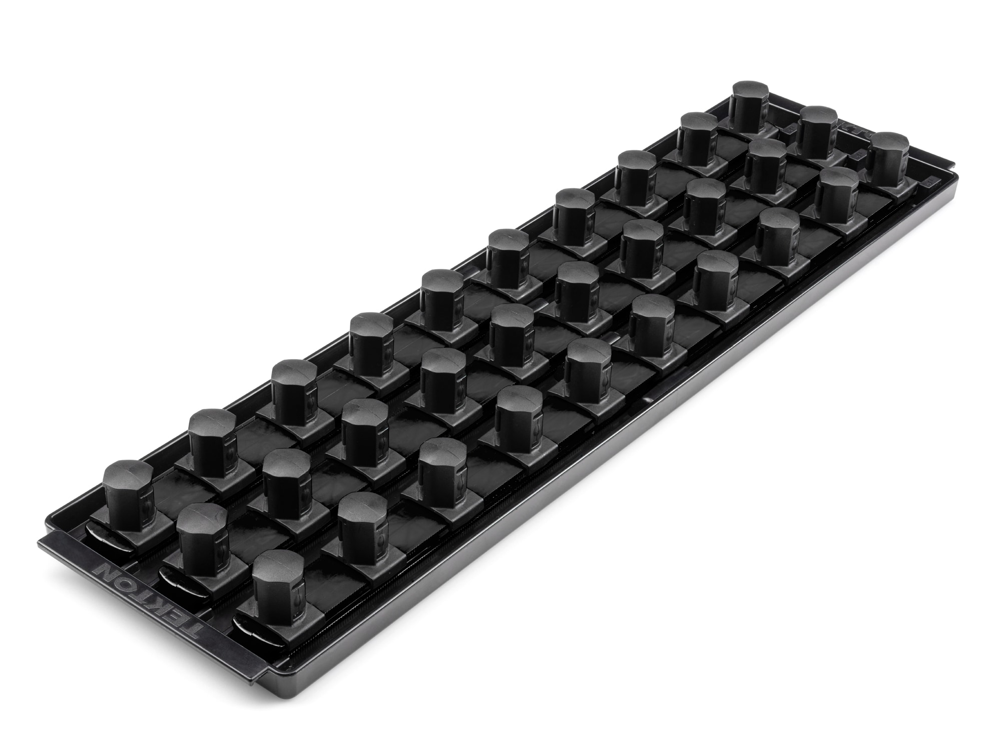 TEKTON OST37230 Plastic Socket storage - 3/4 in drive x 18 inch socket rails with 30 clips