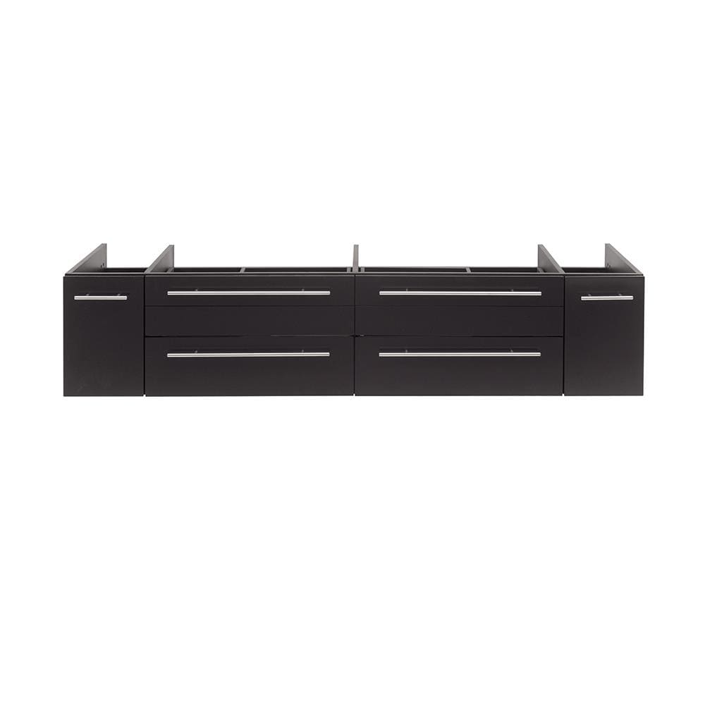 Fresca FCB6172ES-VSL Lucera 72-in Espresso Floating Bathroom Vanity Base Cabinet without Top
