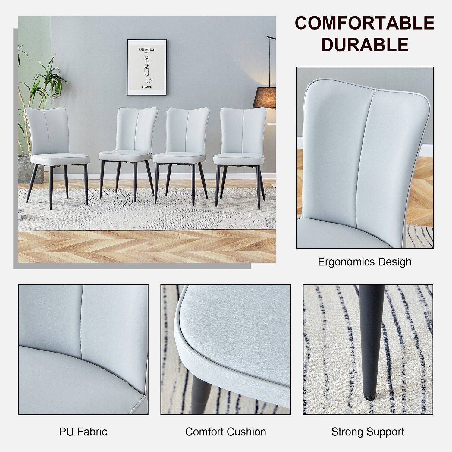 SINOFURN SYA290002GY Dining-Chairs - View #6