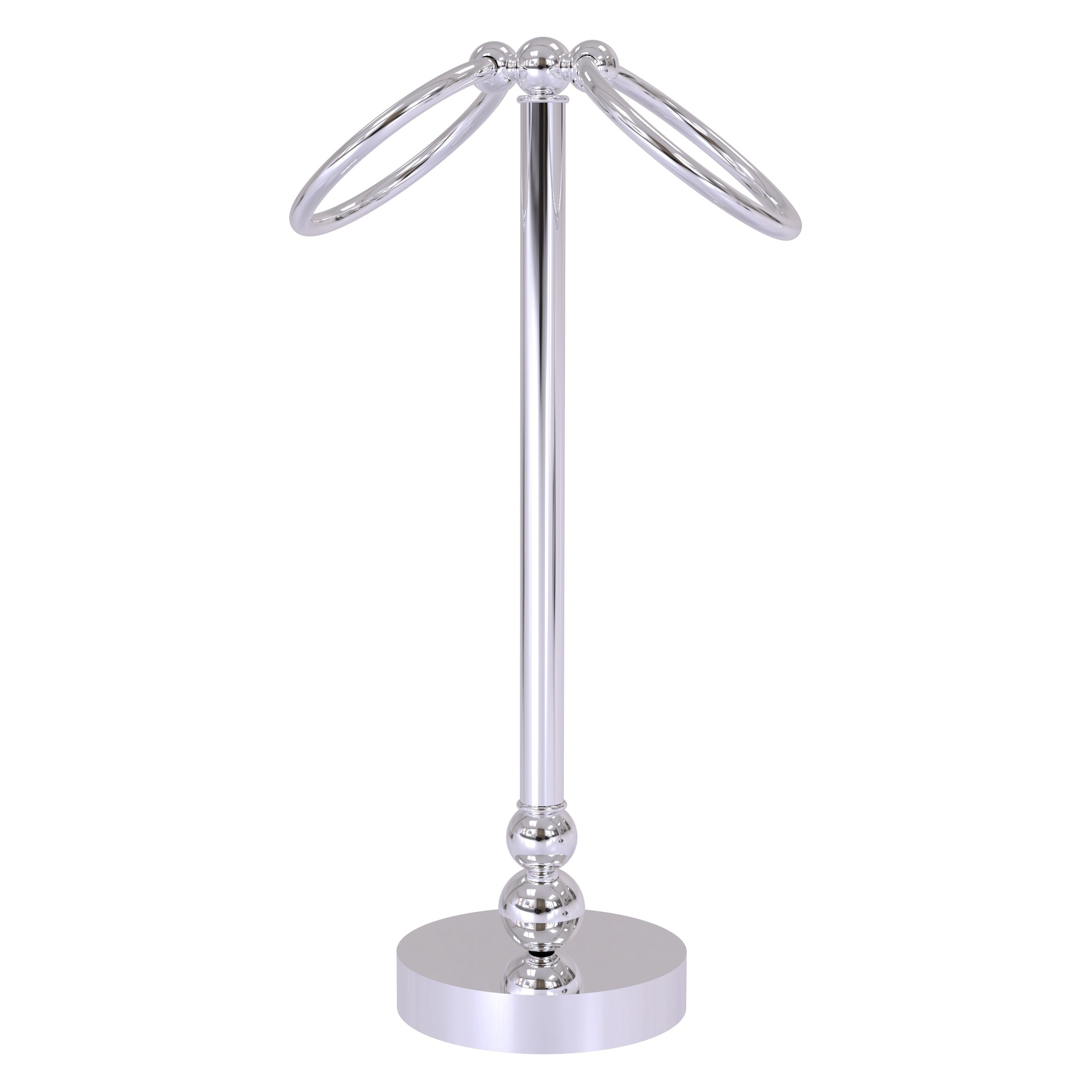 Allied Brass BL-53-PC Bolero Polished Chrome Freestanding countertop Double Towel Ring