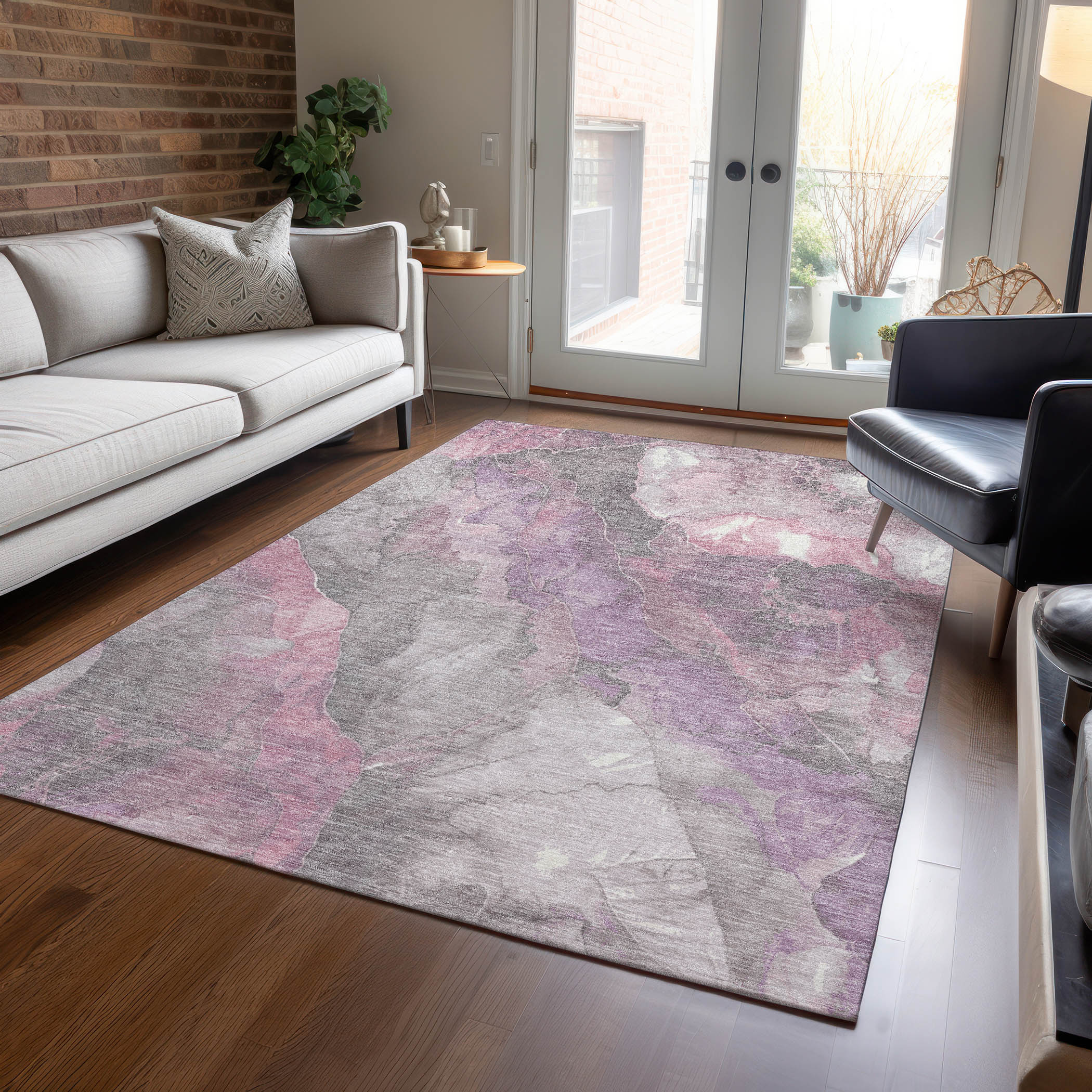 Addison Rugs ACN1787BL9X12 Chantille ACN1787BL 9 x 12 (ft) Loomed Polyester Blush Rectangular Indoor/Outdoor Machine washable Area rug