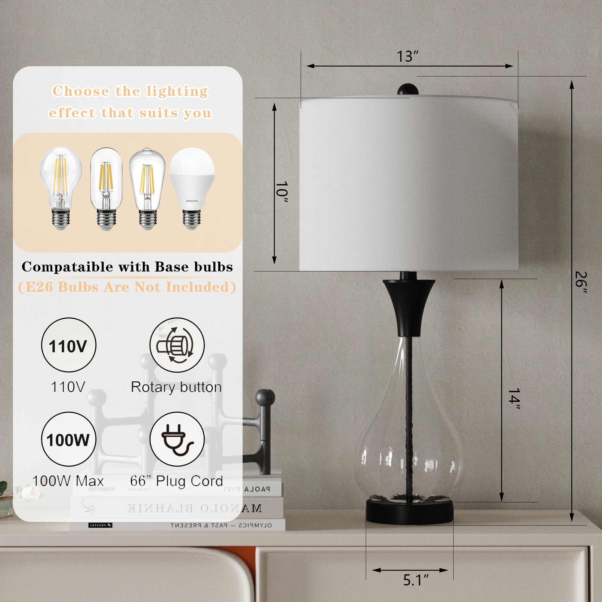 Maxax T251-BK-S Table-Lamps - View #6