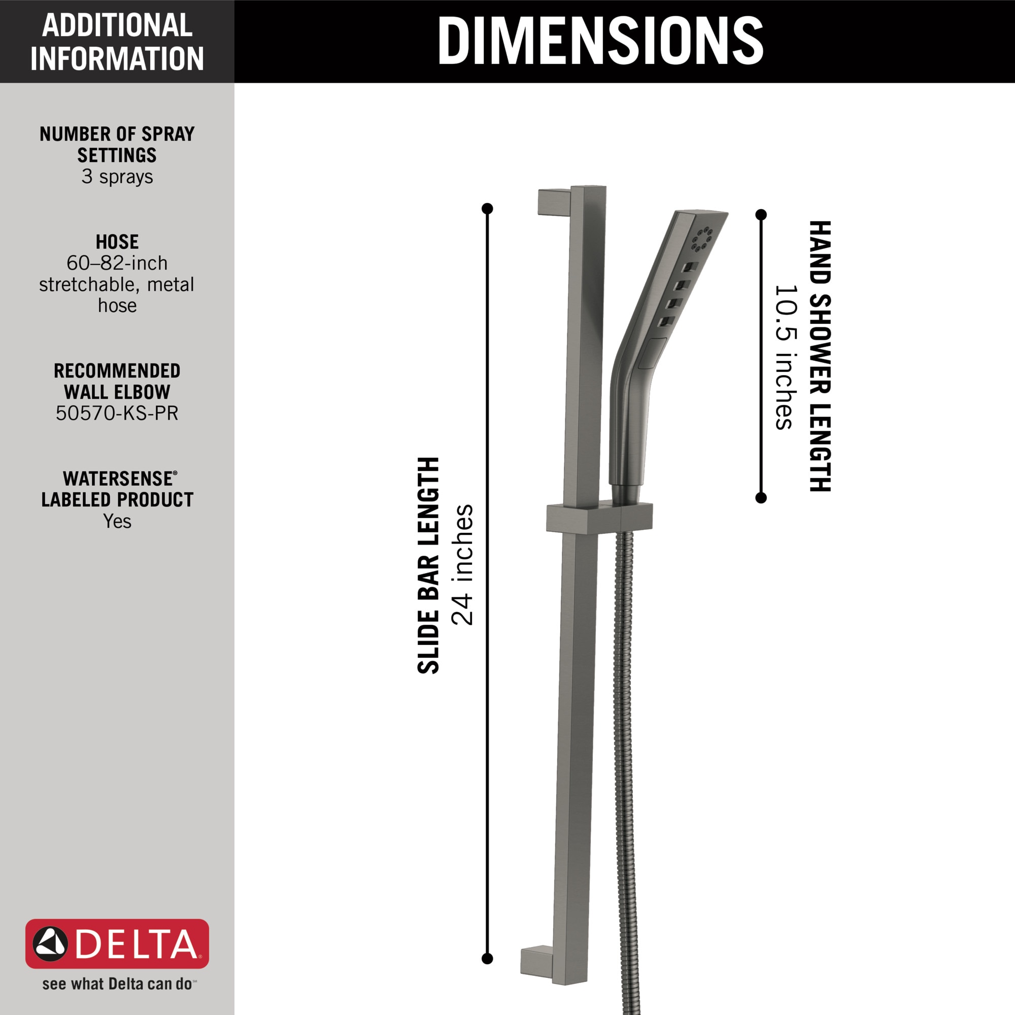 Delta 51799-KS-PR Fixed-Showerhead - View #3