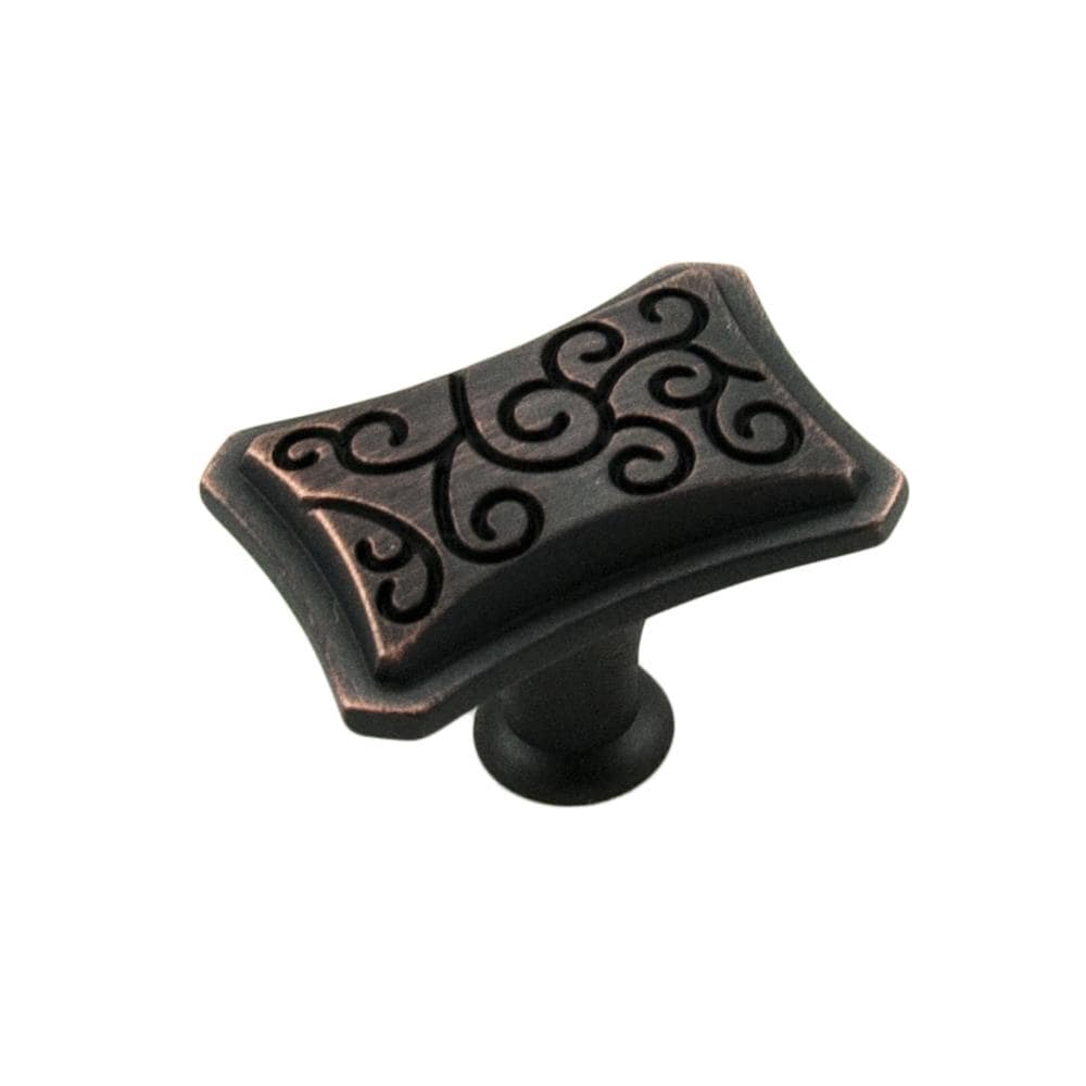 RK International CK 116-VB Palermo Valencia Bronze Rectangular Transitional Cabinet Knob