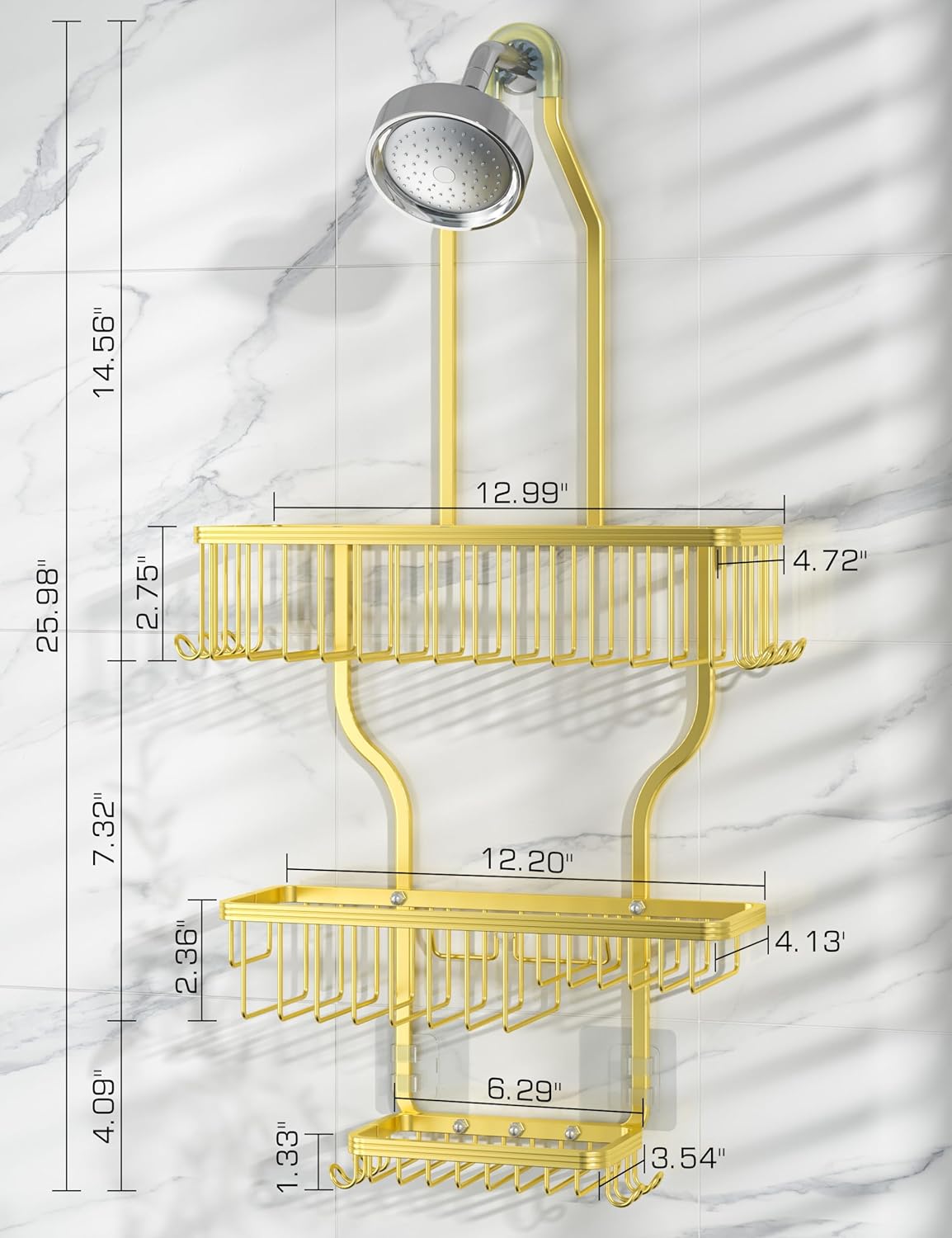 YASONIC B0C2Y1PBTR Hanging-Shower-Caddies - View #2