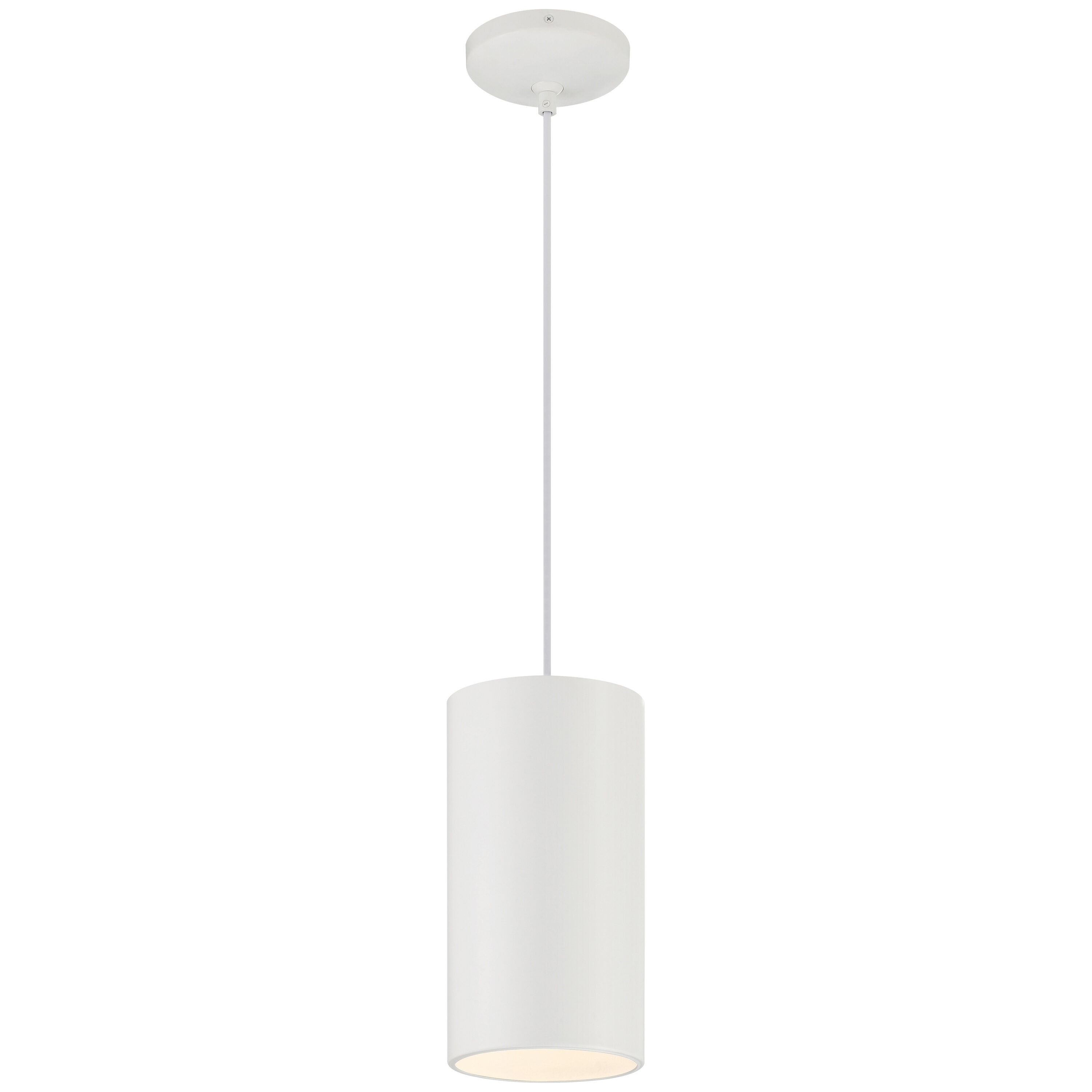 Pilson XL Matte Black and White Glass Drum Pendant Light