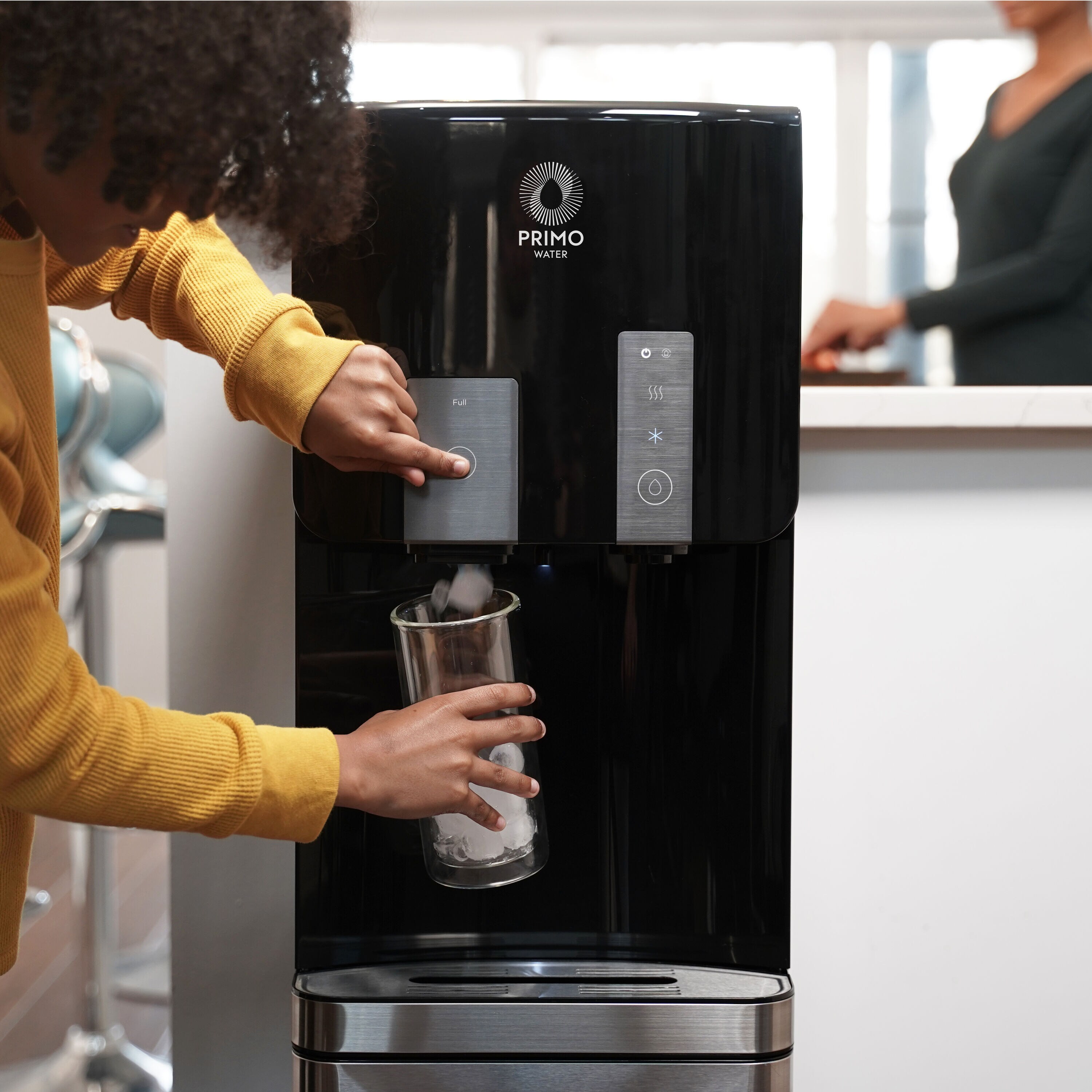 Primo Stainless Steel Bottom-loading Cold and Hot Water Cooler (Single Ice Maker)