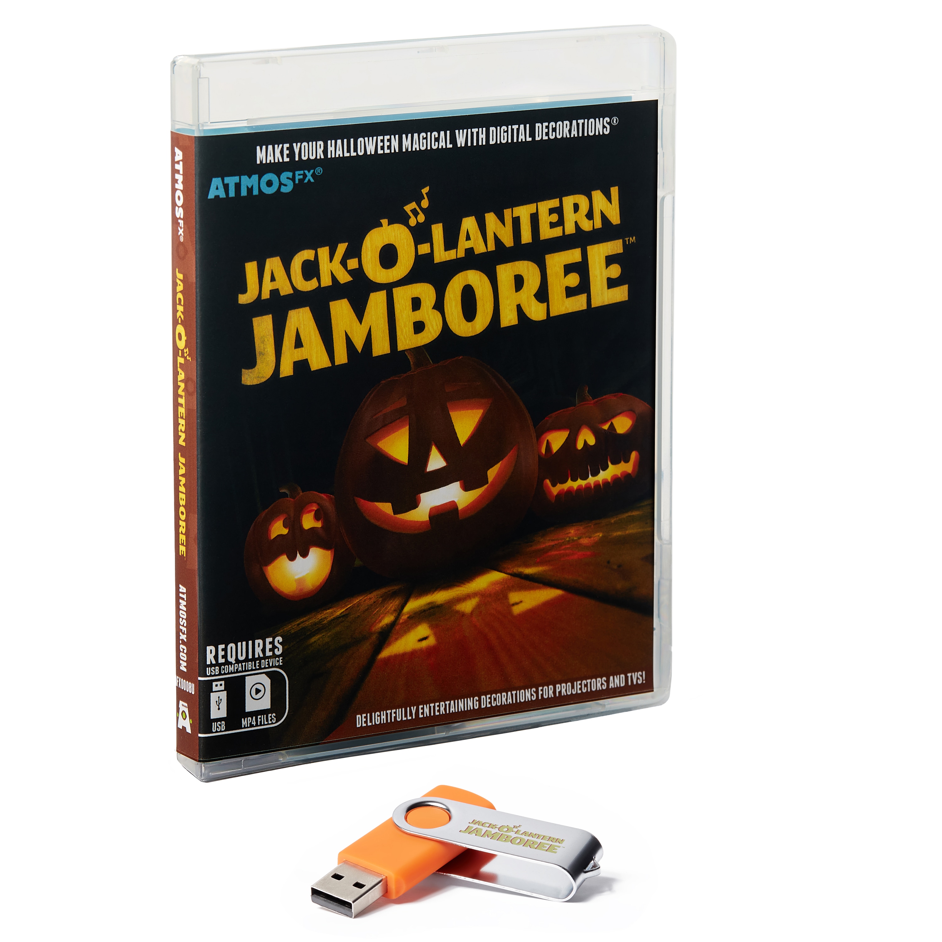 HoliScapes AtmosFX Halloween Digital Decoration USB - Jack-O-Lantern Jamboree