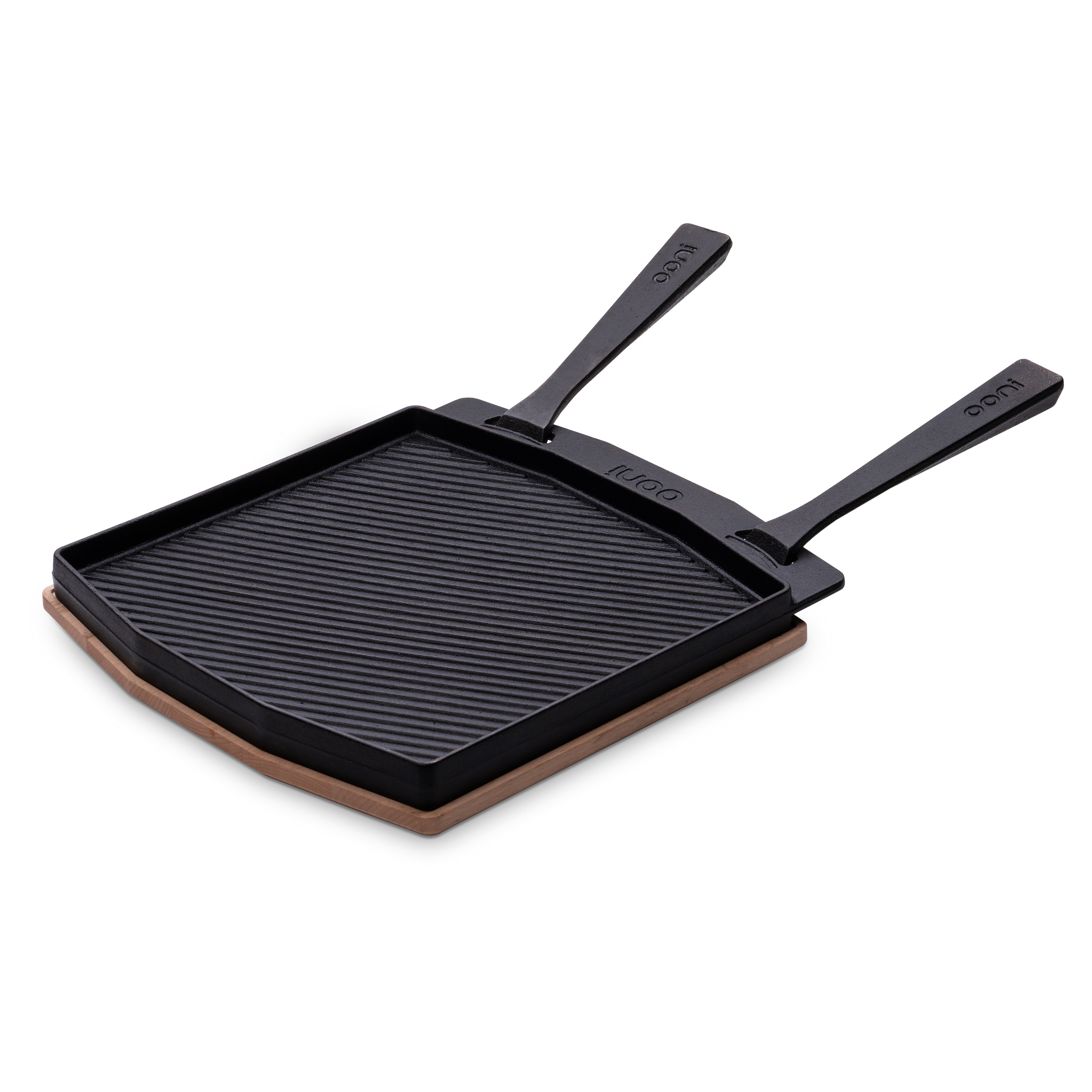 Skillet, Non-stick Cast Iron Skillet Grill Pan,, Double Sided Dual