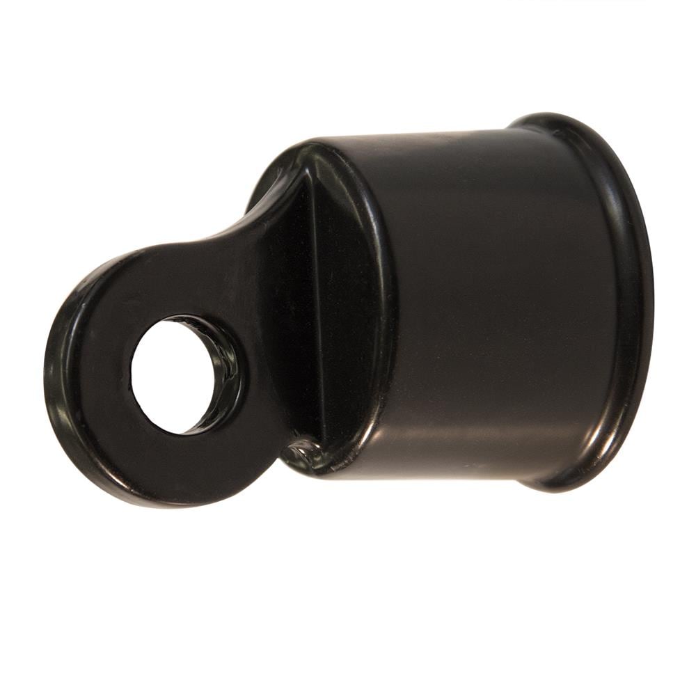 YARDLINK 662626 2-in W x 2-in L Black Metal Rail end - Fits Common Post Measurement: 1-3/8-in x 1-3/8-in