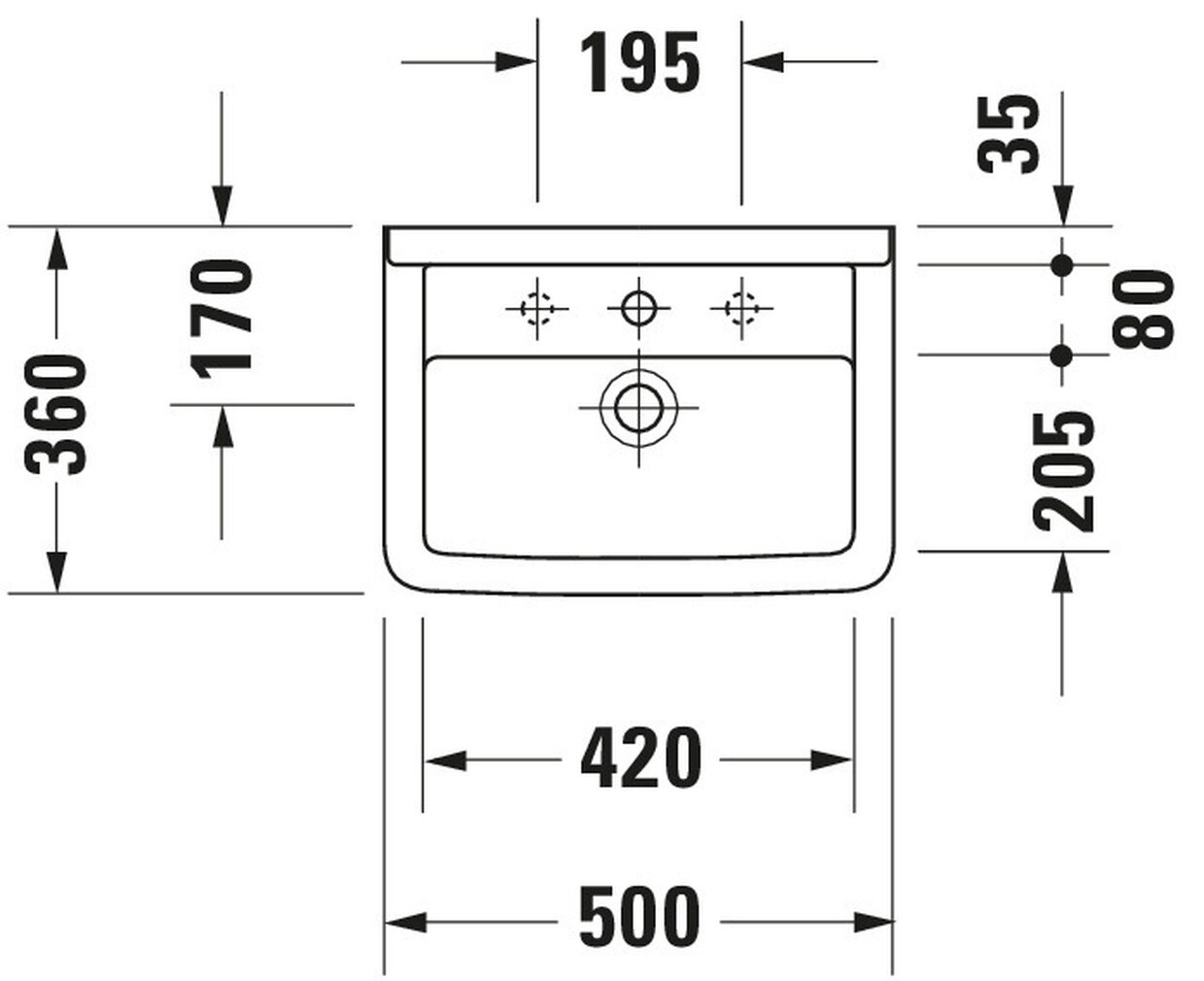 Duravit 0300500000 Bath-Sink - View #8