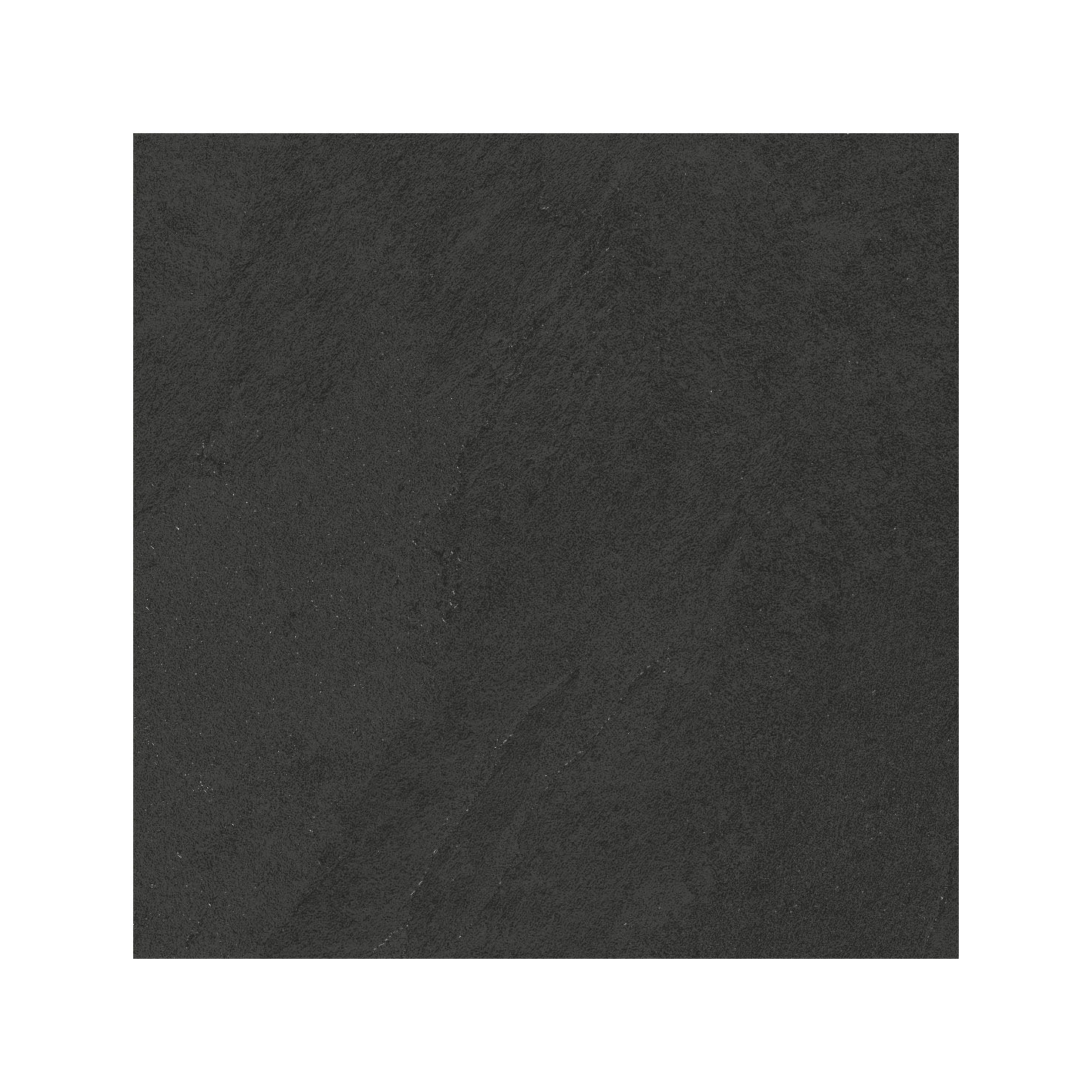 Giorbello G8513-SMPL Sample- Black 6-in x 6-in Matte Porcelain Stone Look Floor and Wall Tile