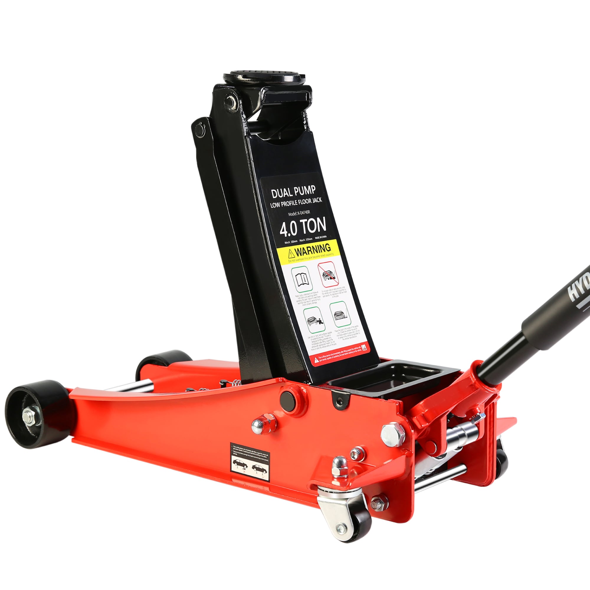 Siavonce XH15445 Black 4-Ton Steel Manual Floor jack