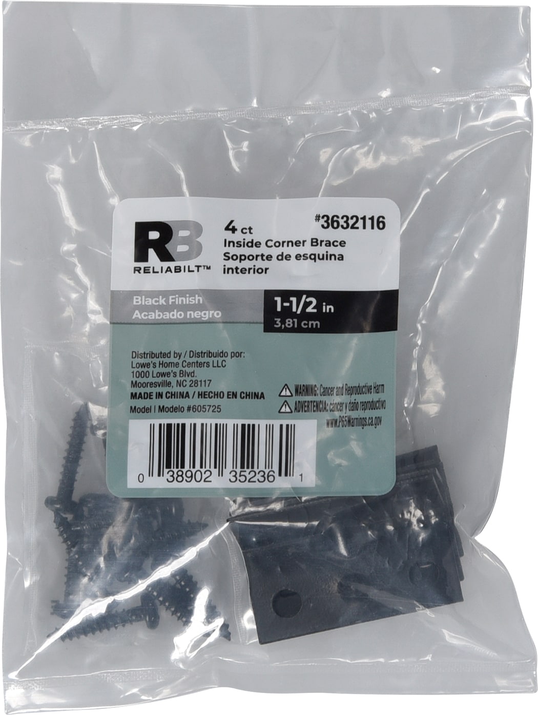 RELIABILT 605725 Mending-Plates-Brackets-Braces - View #3