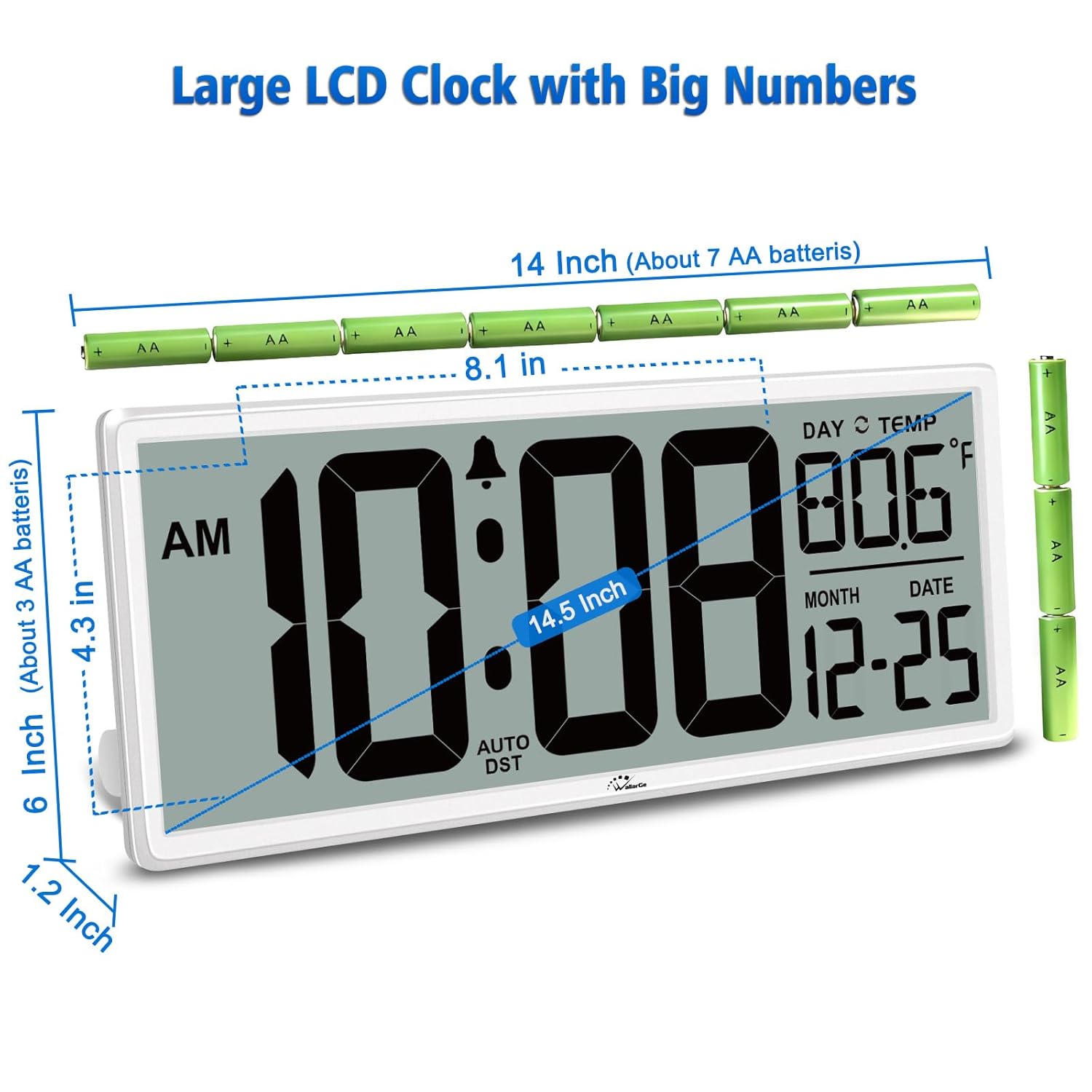 WallarGe WEY1-B09WR2YZFF Indoor-Outdoor-Clocks - View #5