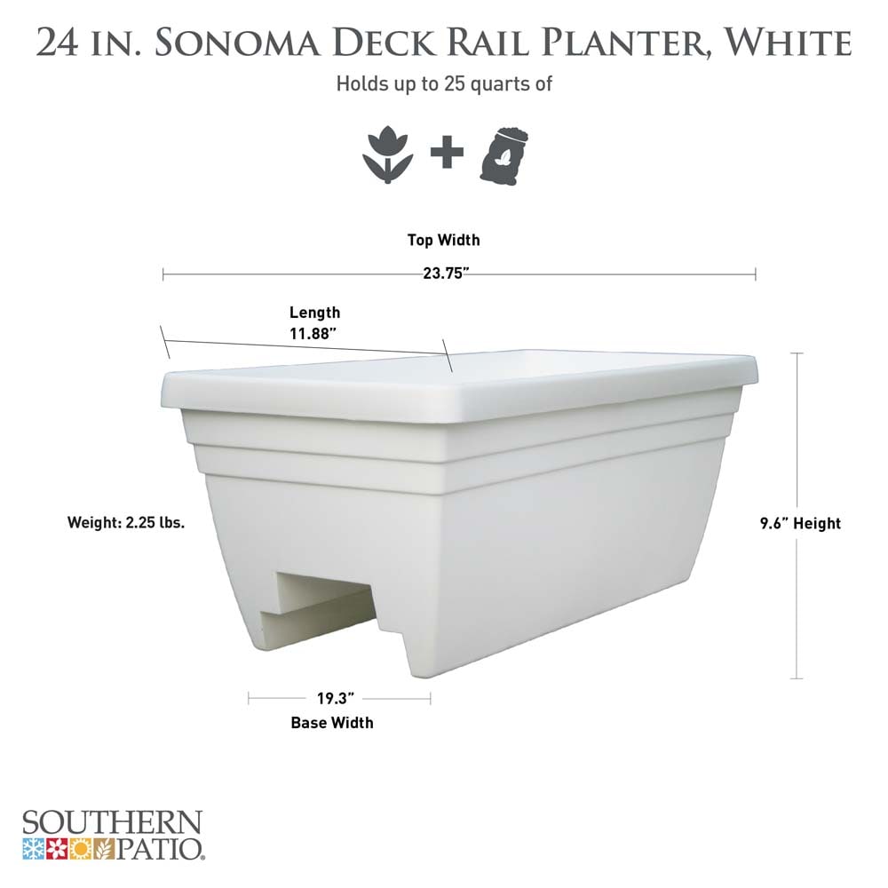 Southern Patio SR2406WH Planter-Window-Box - View #4