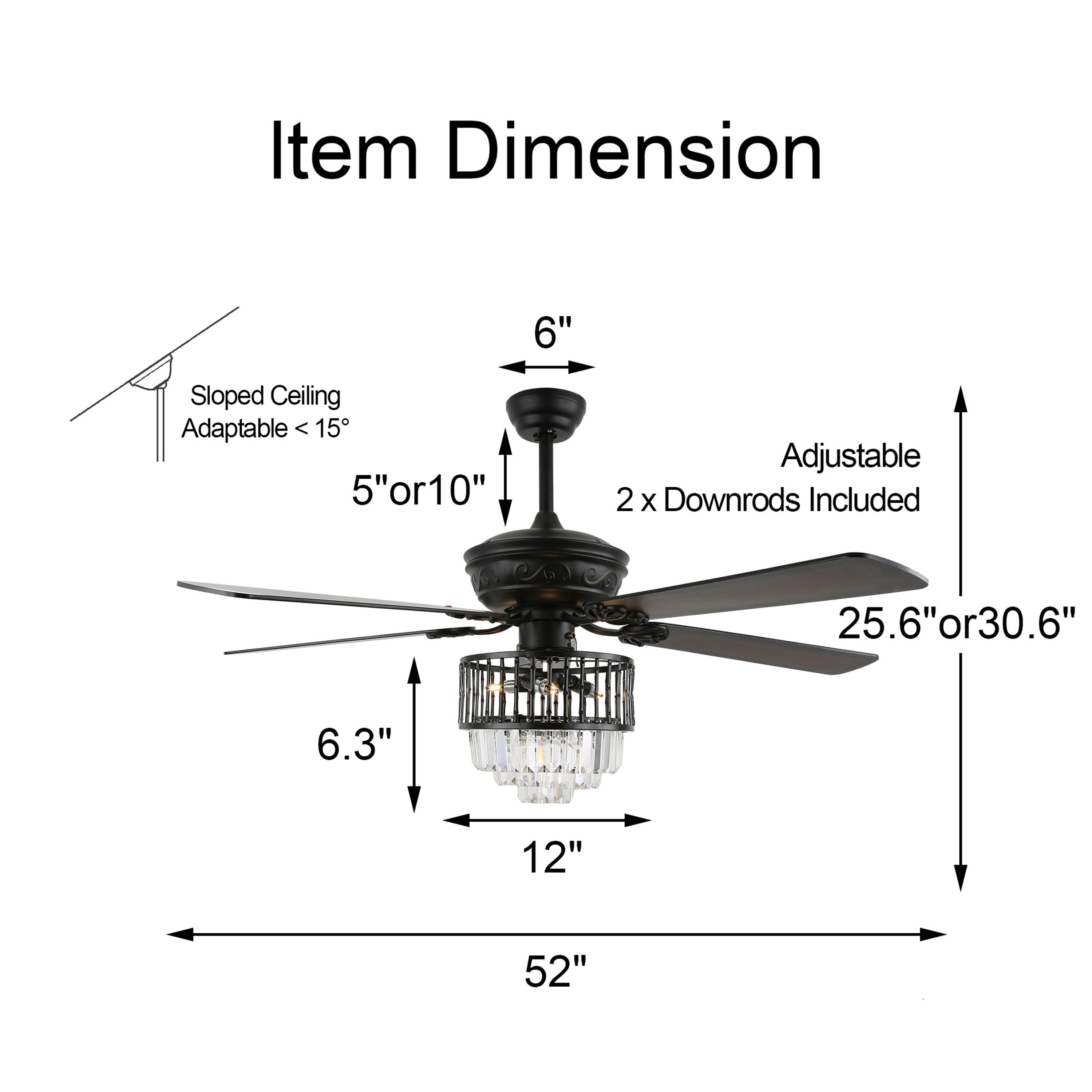 Oaks Decor BD2046-B Ceiling-Fans - View #7