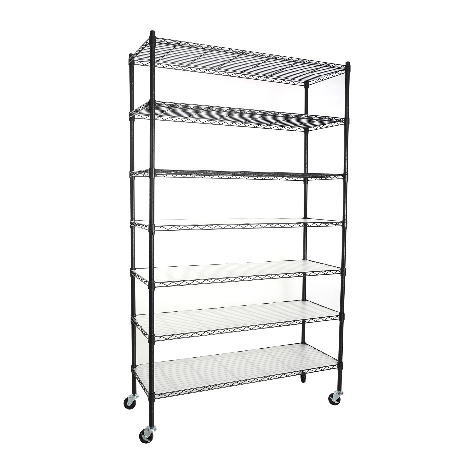 ToolCat NGG30-18-DSG Iron Heavy Duty 7 -Tier Utility shelving unit ( 48-in W x 18-in D x 82-in H ) ( Black , ( 350-lb lbs. Capacity Per Shelf )