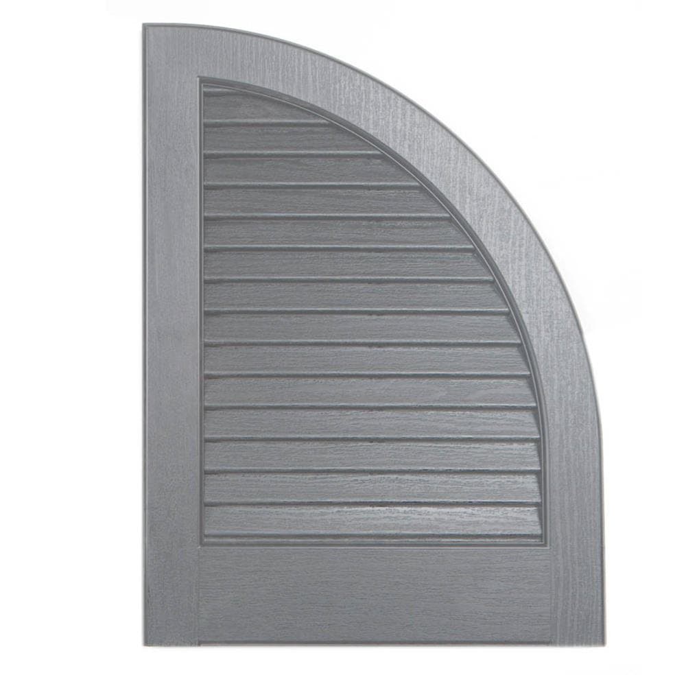 Alpha ACCLVQTRRNDGNT 14.5-in W x 17-in H Granite Louvered Exterior Shutters (2-Pack)