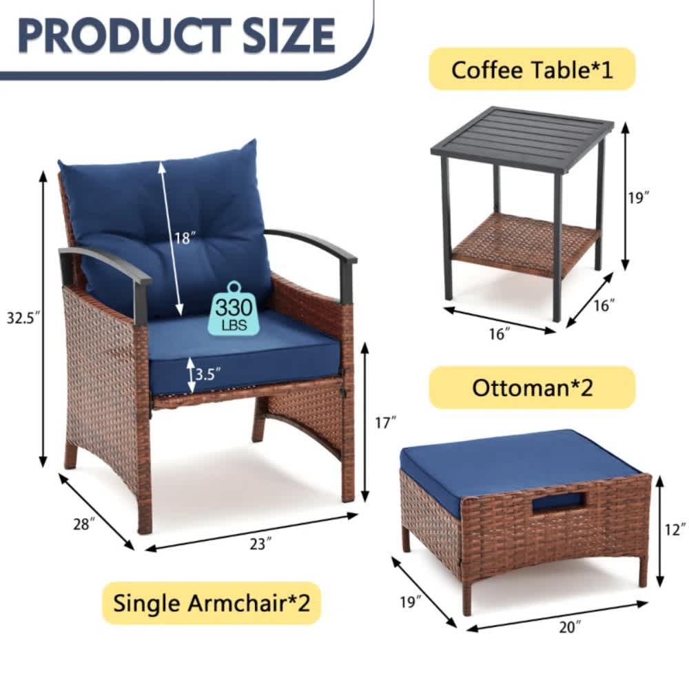 U-HOMY PTG-003SG-WS Patio-Conversation-Sets - View #3