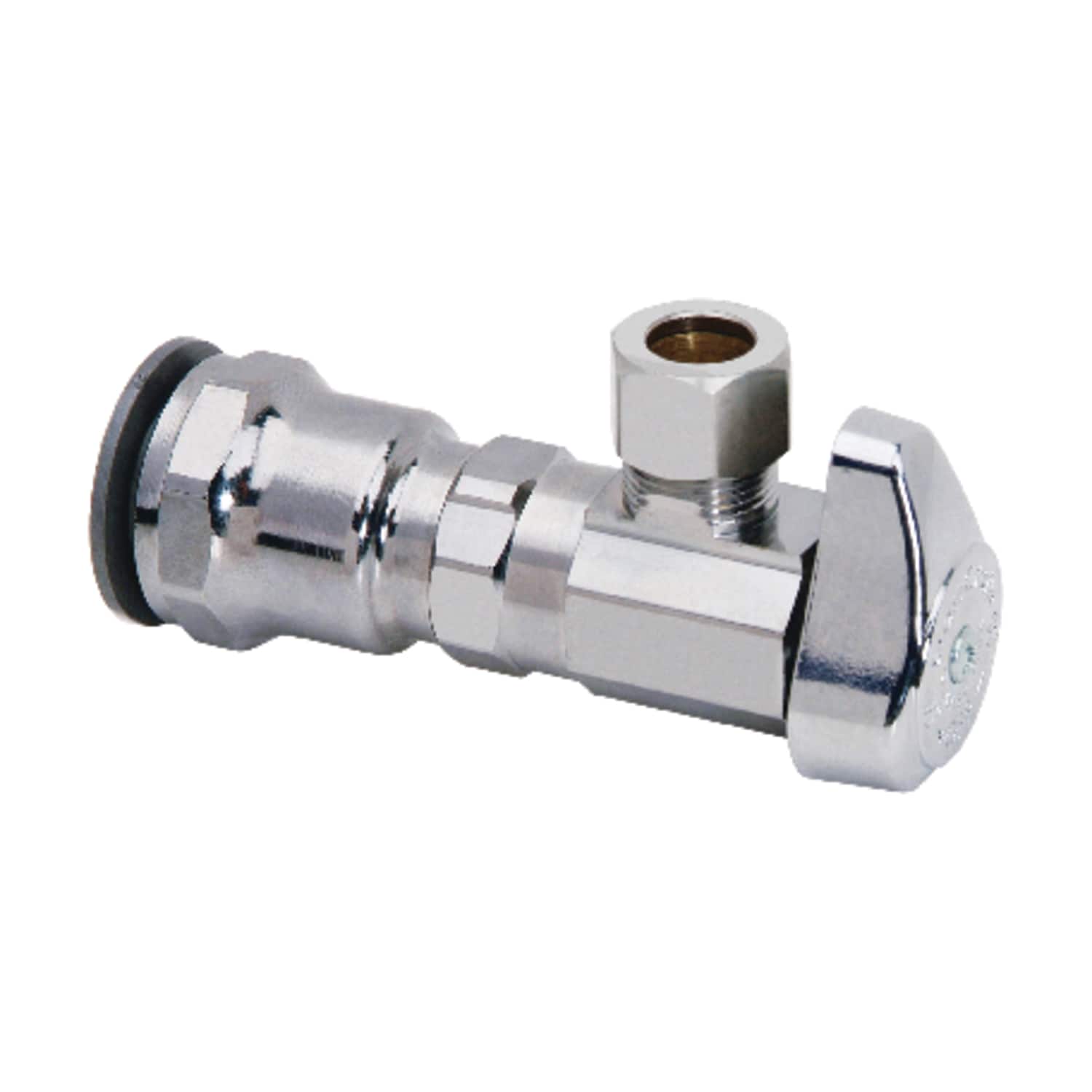 BrassCraft - 1/2 in. MPT outlets X 3/8 in. Brass Shut-Off Valve