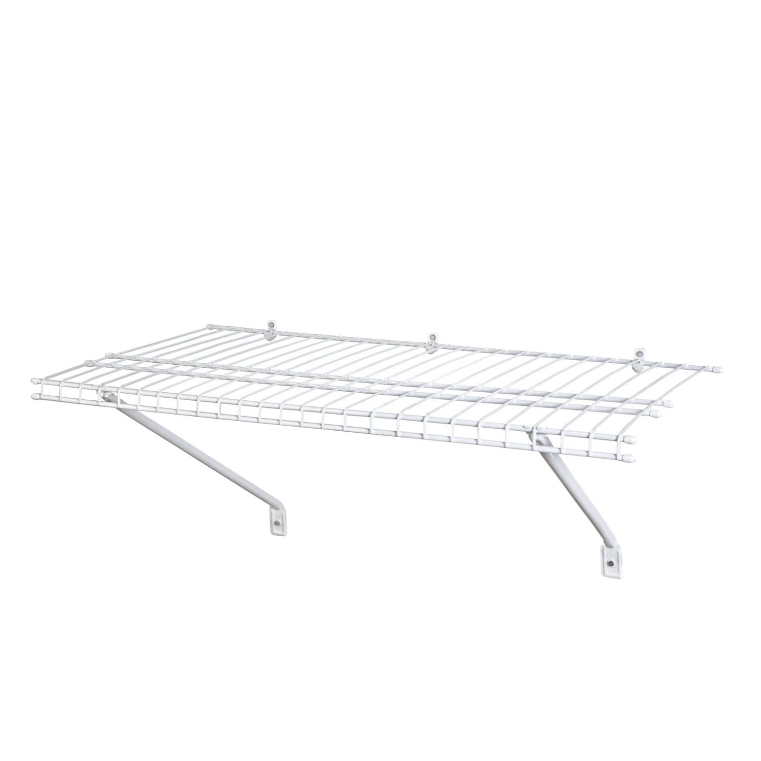 ClosetMaid  Wire Shelf Kit with Hardware 2 Ft. Wide for Pantry Closet Laundry White Vinyl Finish