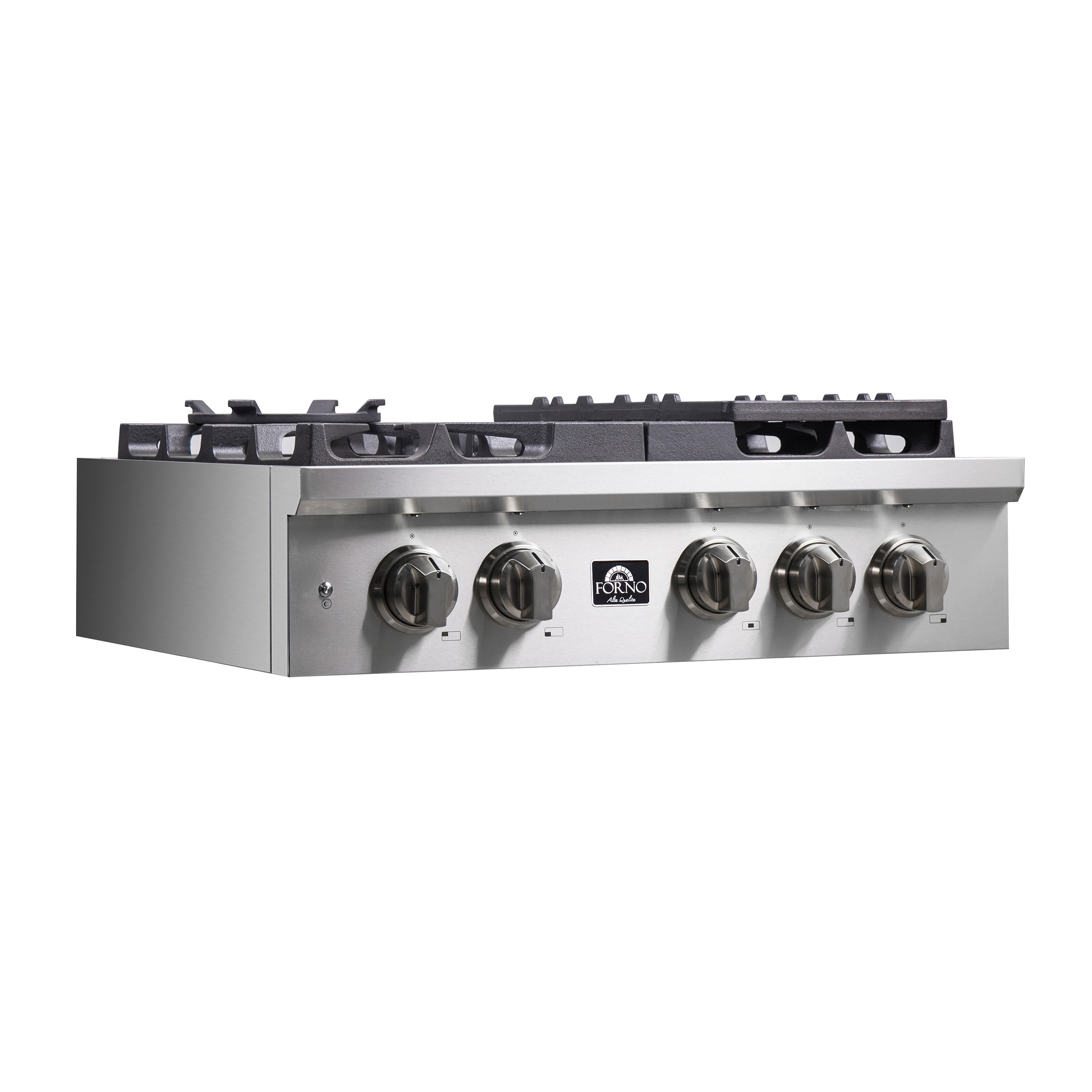 30-inch Stainless Steel 5 Burner Gas Cooktop with Cast Iron Grates