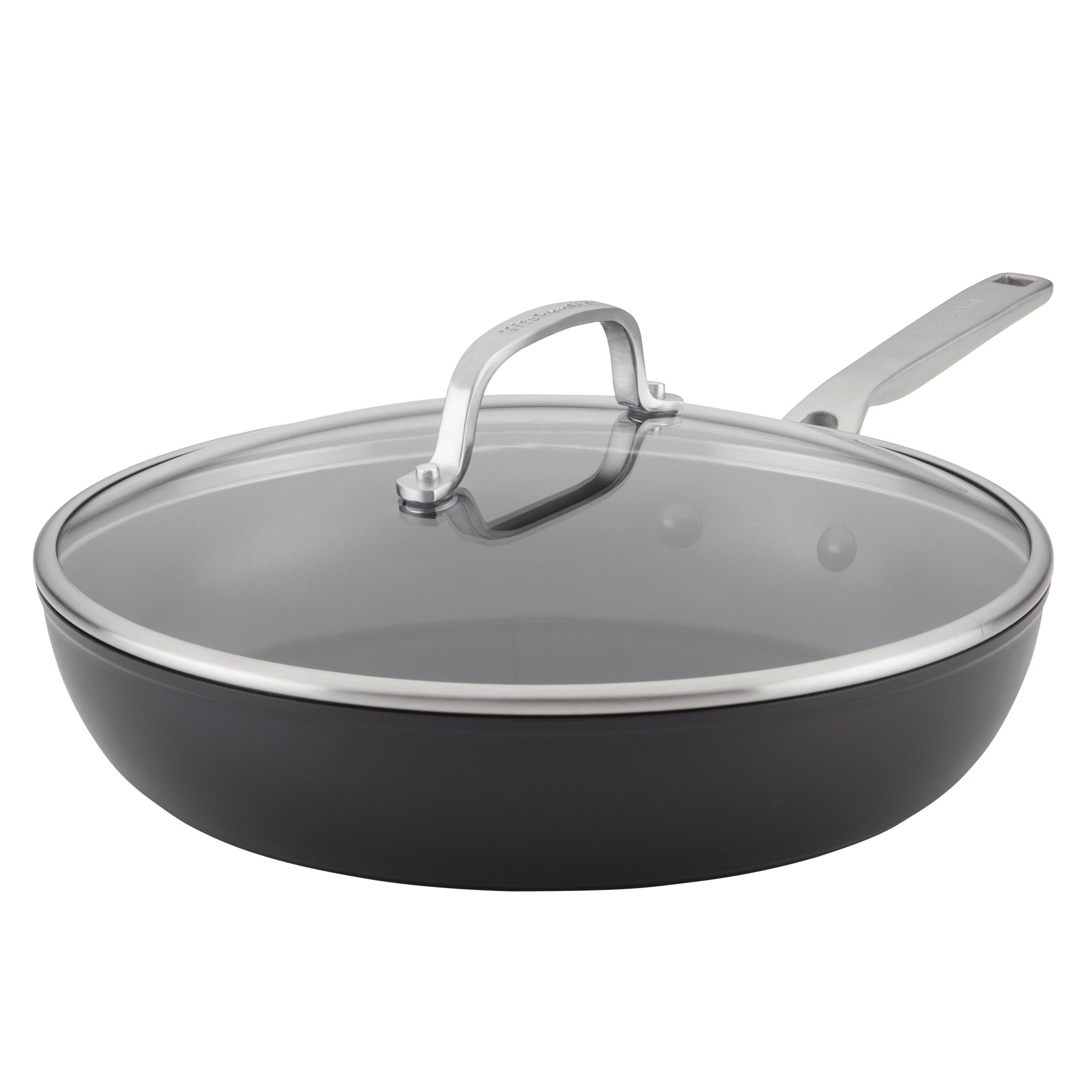 KitchenAid 12.25 Hard-Anodized Induction Fry Pan with Lid in the Cooking  Pans & Skillets department at