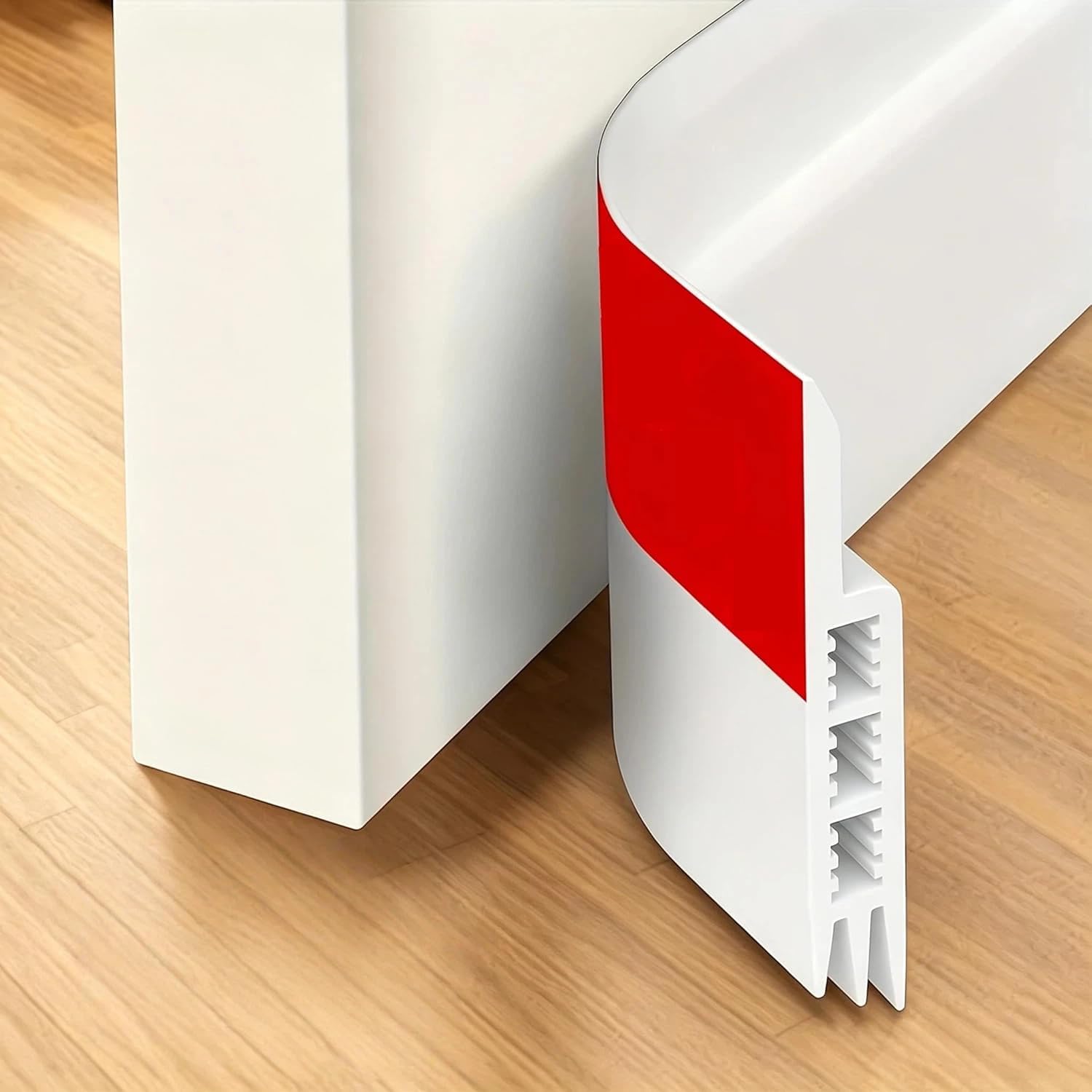 Afoxsos  Door Draft Stopper Under Door Draft Blocker Insulator Door Sweep Weather Stripping Noise Stopper Strong Adhesive Forty Three Inch Length