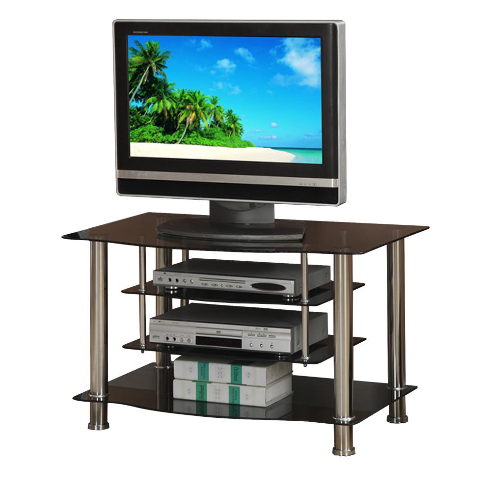 Benzara Modern/Contemporary Black TV Stand Integrated TV Mount ...