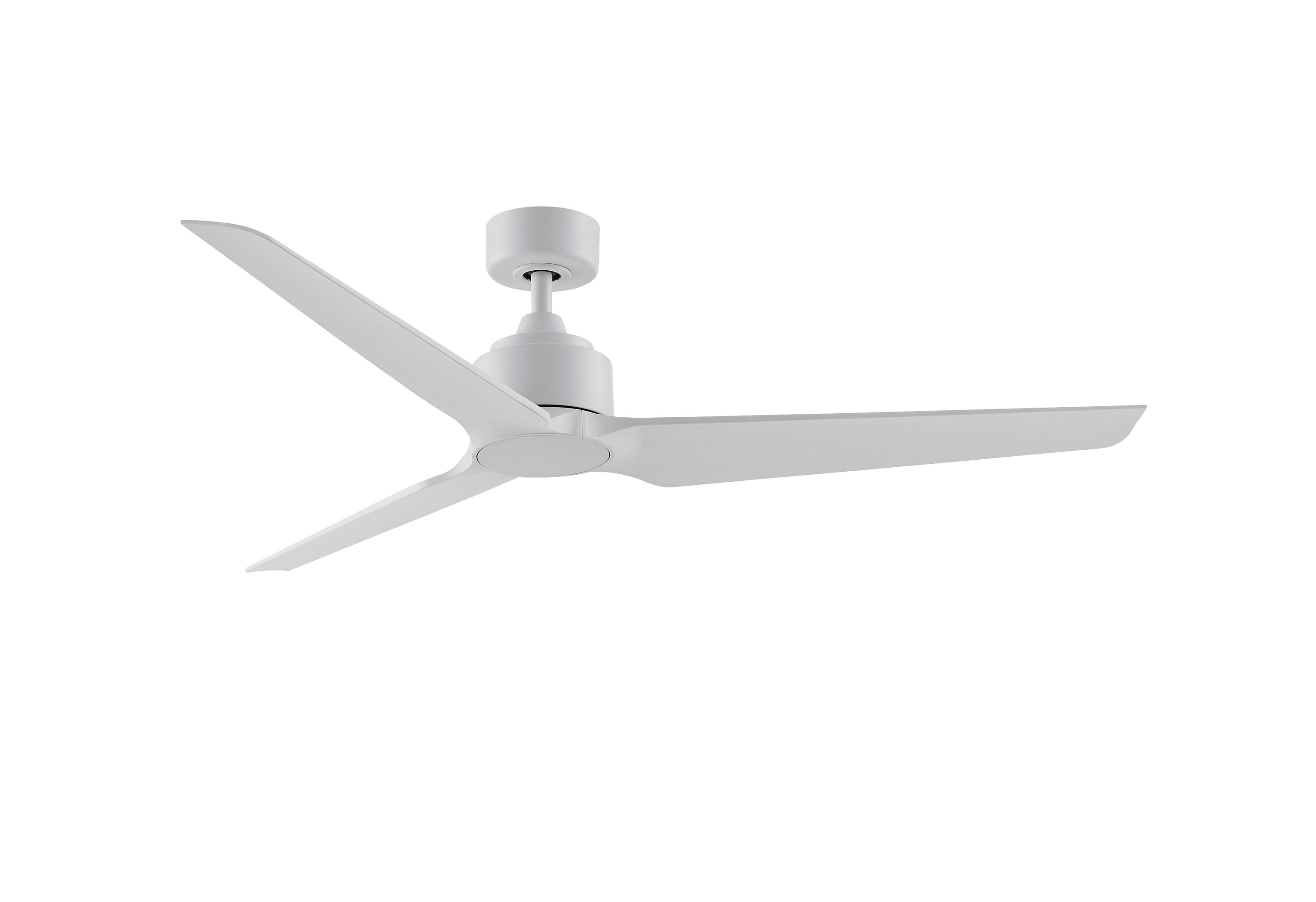 Fanimation TriAire Custom 60-in Matte White Indoor/Outdoor Smart Propeller Ceiling Fan Light Kit Compatible and Remote (3-Blade) FPD8514MWW-60MWW Sansujyuku sansujyuku.com