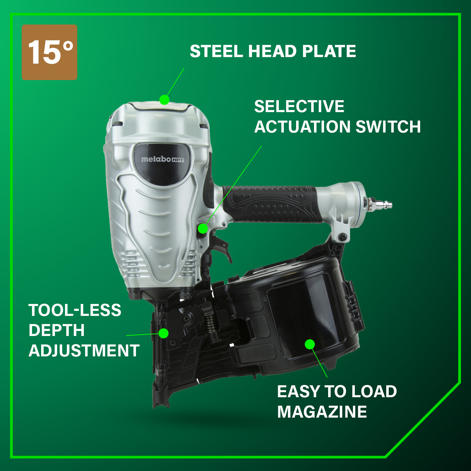 Metabo HPT NV90AGSM Cordless-Nailer - View #4