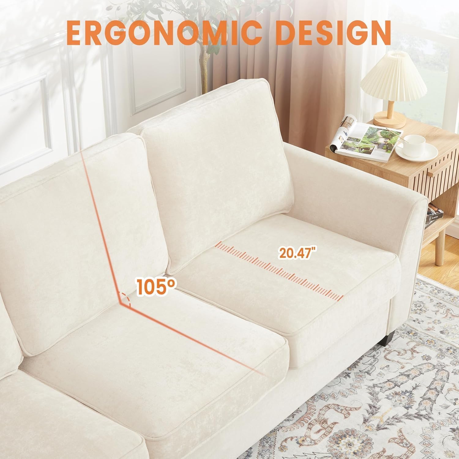 Der Rose PHO_343H3BEG Sofas-Loveseats - View #4