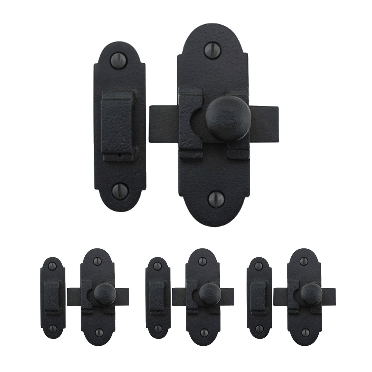 RENOVATORS SUPPLY MANUFACTURING 82.55-mm Black Cabinet Latch (4-Pack ...