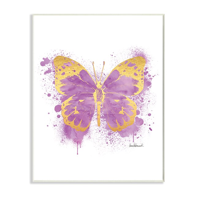 Metal Colorful Hand Painted Butterfly Wall Art, 14.5 by 13 Inches