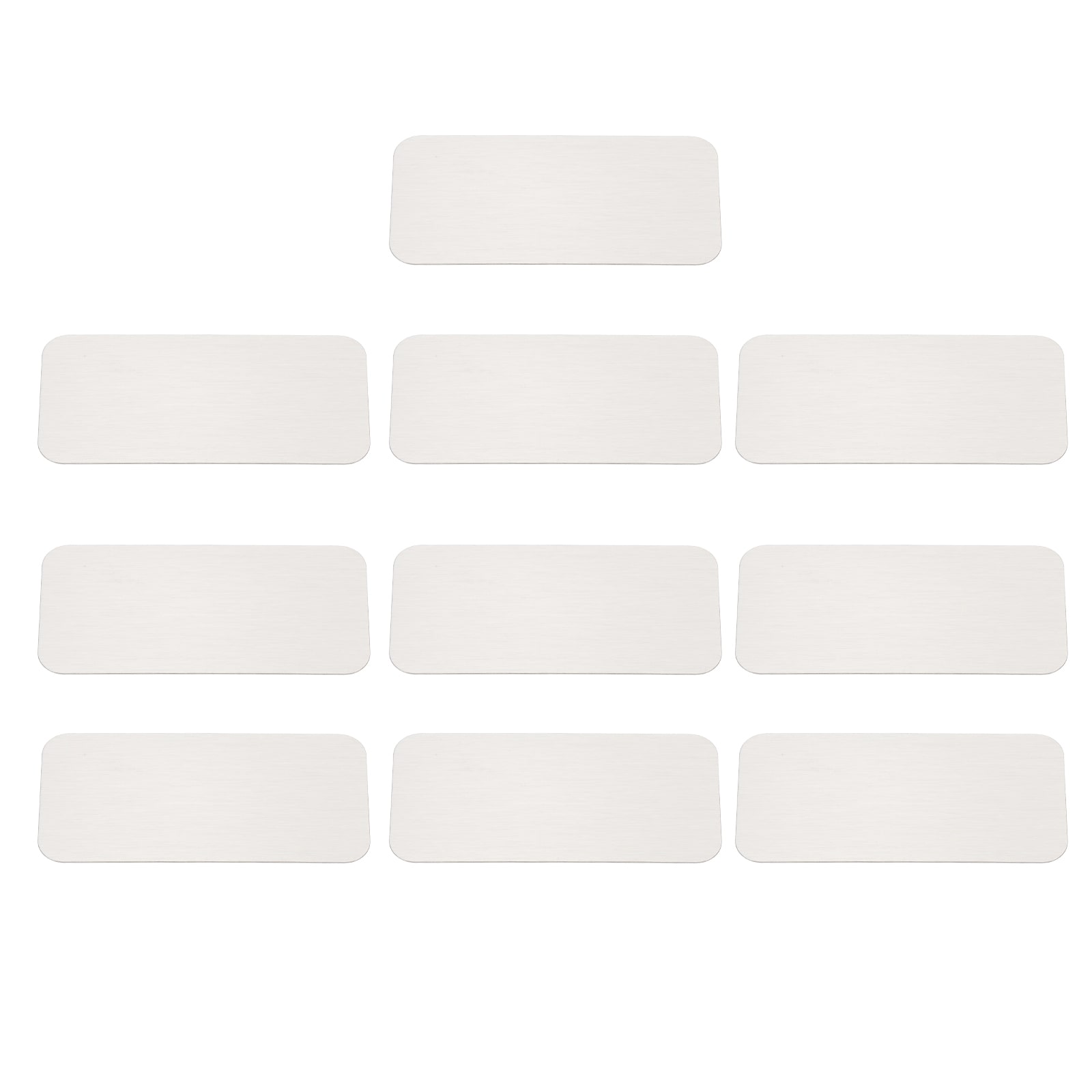 PATIKIL 30mmx60mm Metal Plate for Phone Magnet 10pcs Rectangular Adhesive Metal Plate Replacement Stickers for Magnetic Car Mount Holder Phone Case Wall Silver Tone